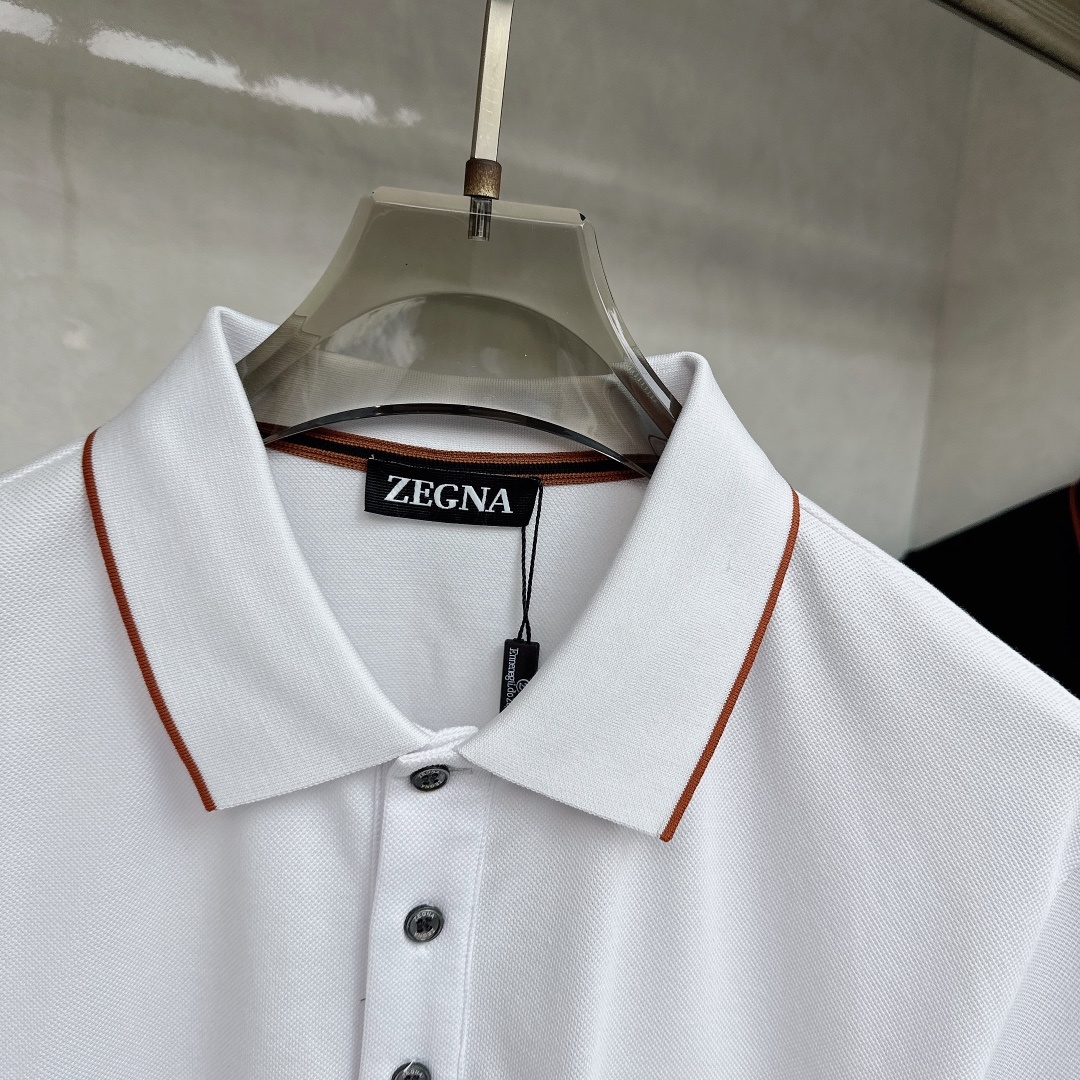 杰尼亚 2025ss夏季新款 logo男士翻领Polo衫!经典商务男款,高端男装的天花板级别的商务男