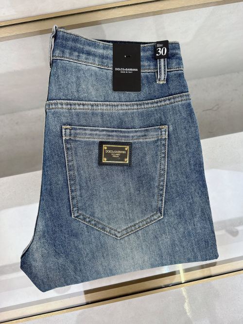 Dolce & Gabbana Men's Slim-Fit Jeans in Light Wash Denim, Sizes 29-38 1 Dolce & Gabbana Men's Slim-Fit Jeans in Light Wash Denim, Sizes 29-38