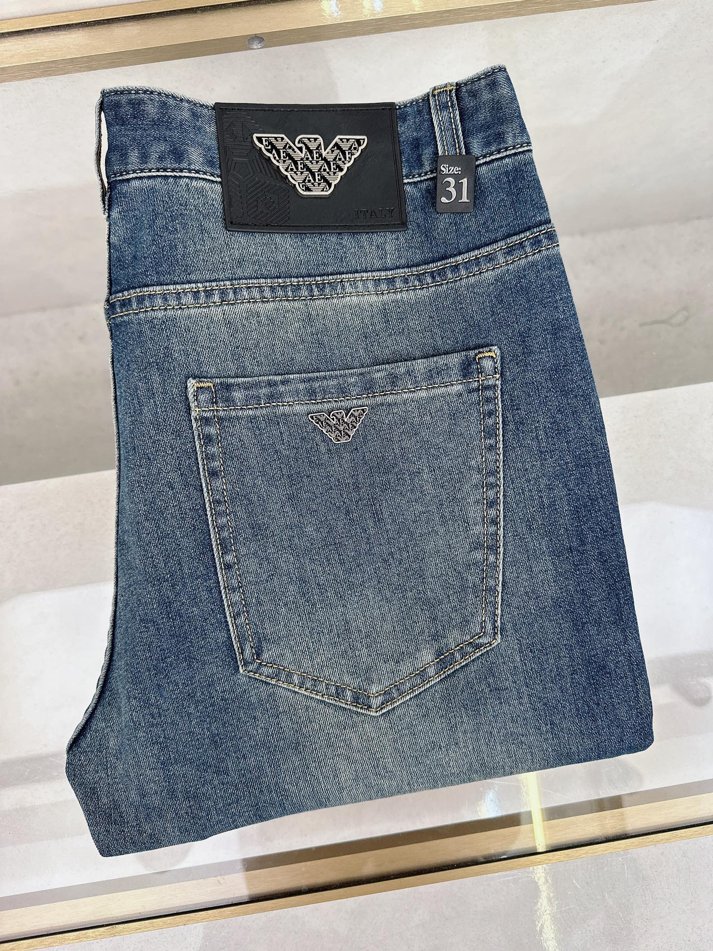 Armani 2025 Spring/Summer New Arrivals Original Jeans - Super Heavy Duty Denim
