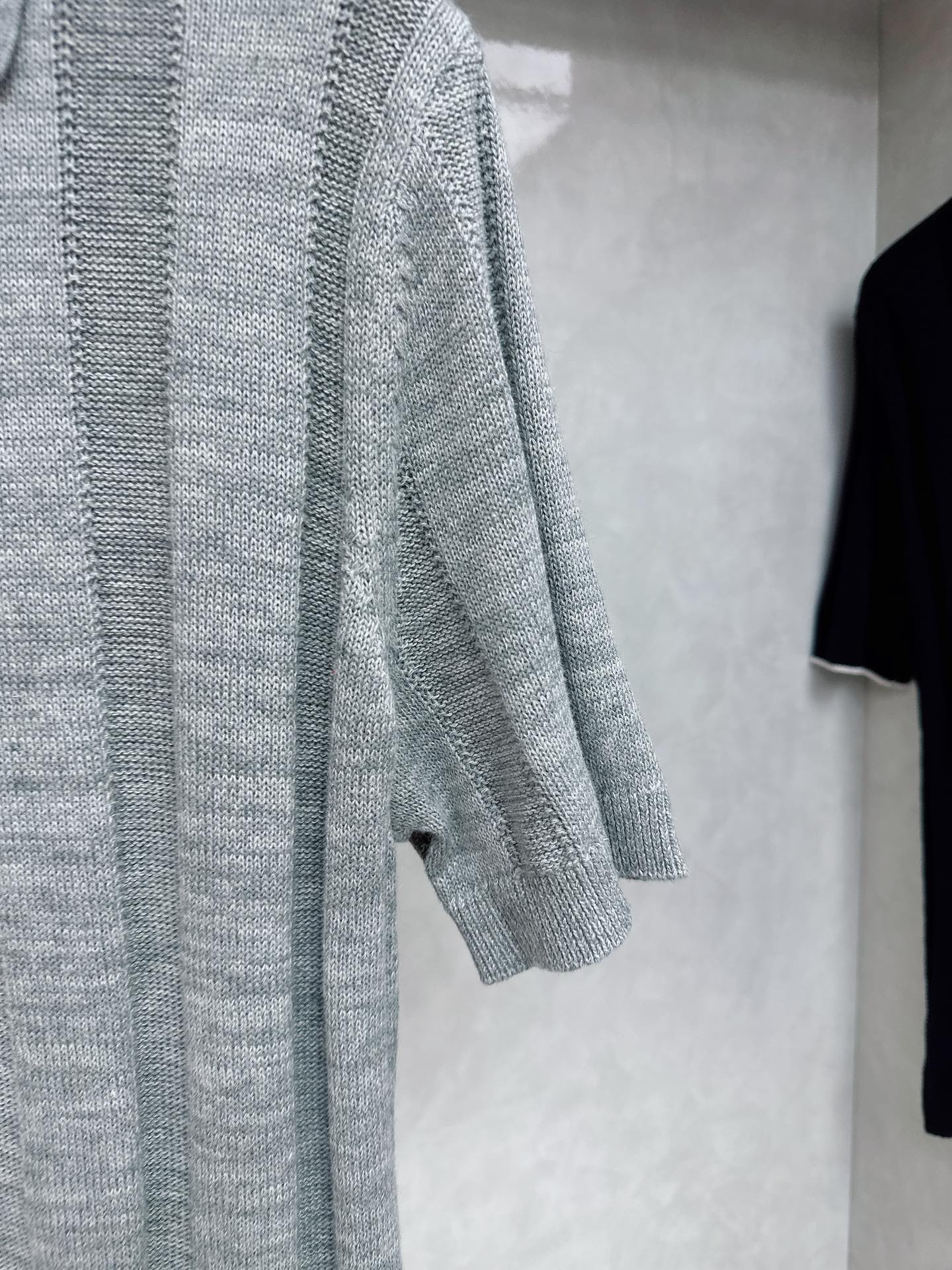  BC 25SS新款棉麻精工罗纹针织🍒针织材料的柔软感婉约优雅，让这款短袖麻棉针织拥有更胜一筹的精致感。