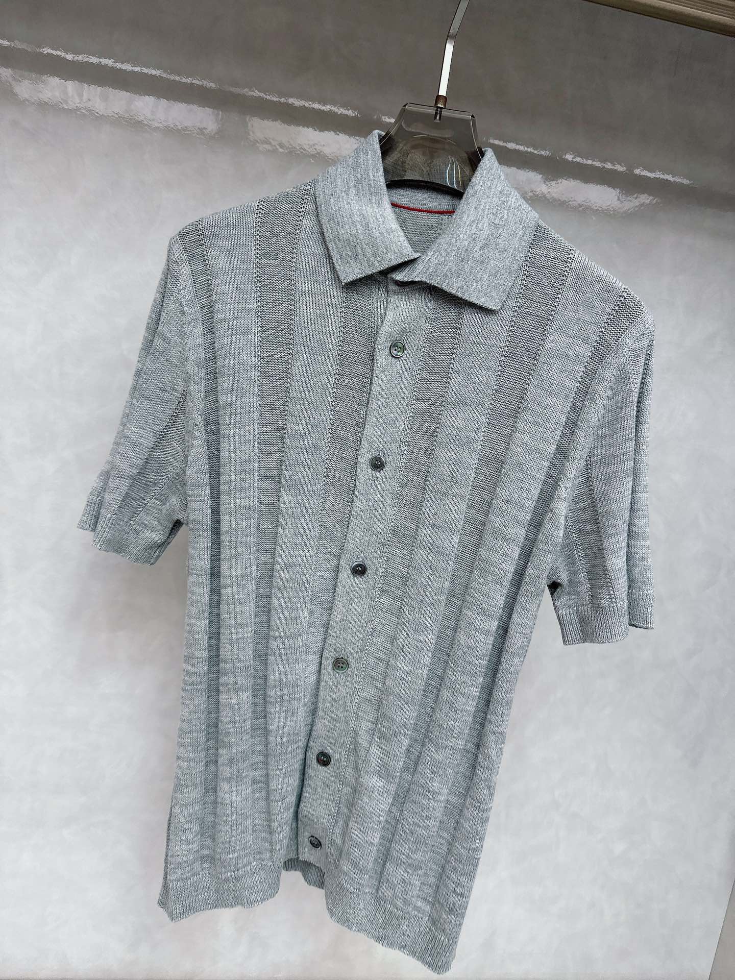  BC 25SS新款棉麻精工罗纹针织🍒针织材料的柔软感婉约优雅，让这款短袖麻棉针织拥有更胜一筹的精致感。