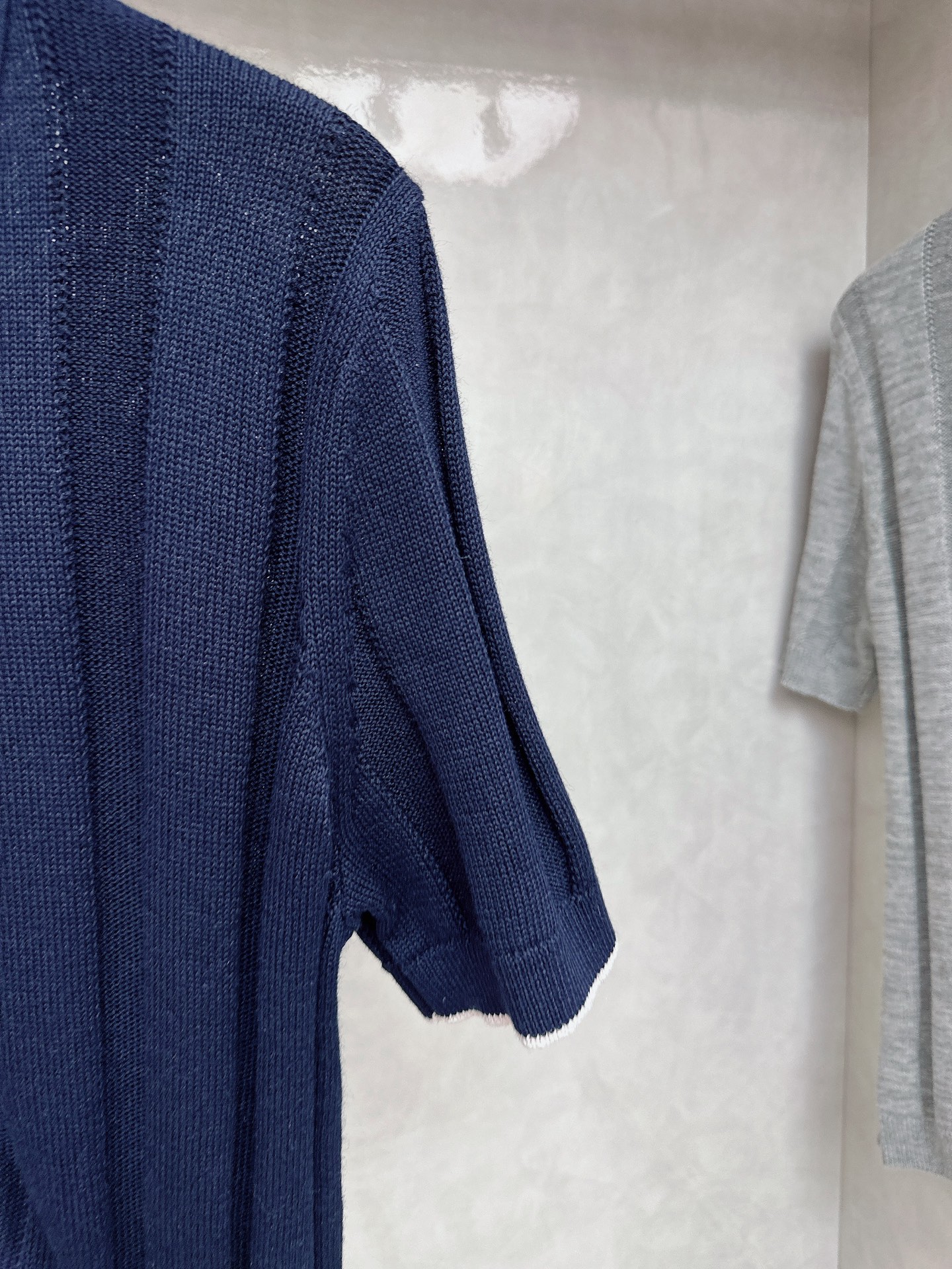  BC 25SS新款棉麻精工罗纹针织🍒针织材料的柔软感婉约优雅，让这款短袖麻棉针织拥有更胜一筹的精致感。