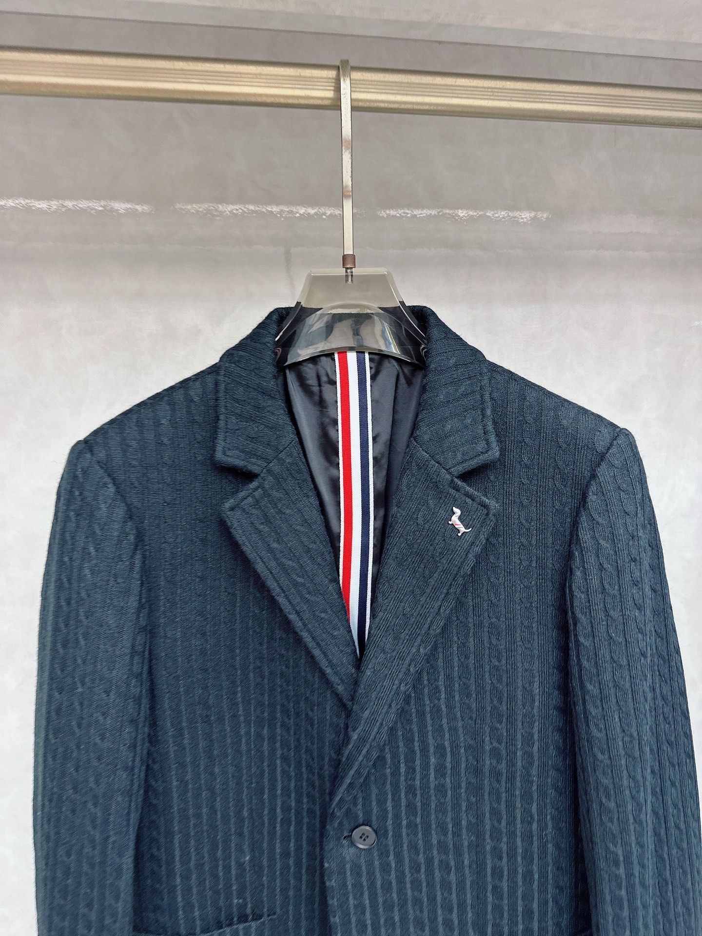 TB秋冬新款男士针织西装单西外套25SS秋冬出品新款!都市时尚精英衣橱必备款，转为男士设计的西装，高级灰