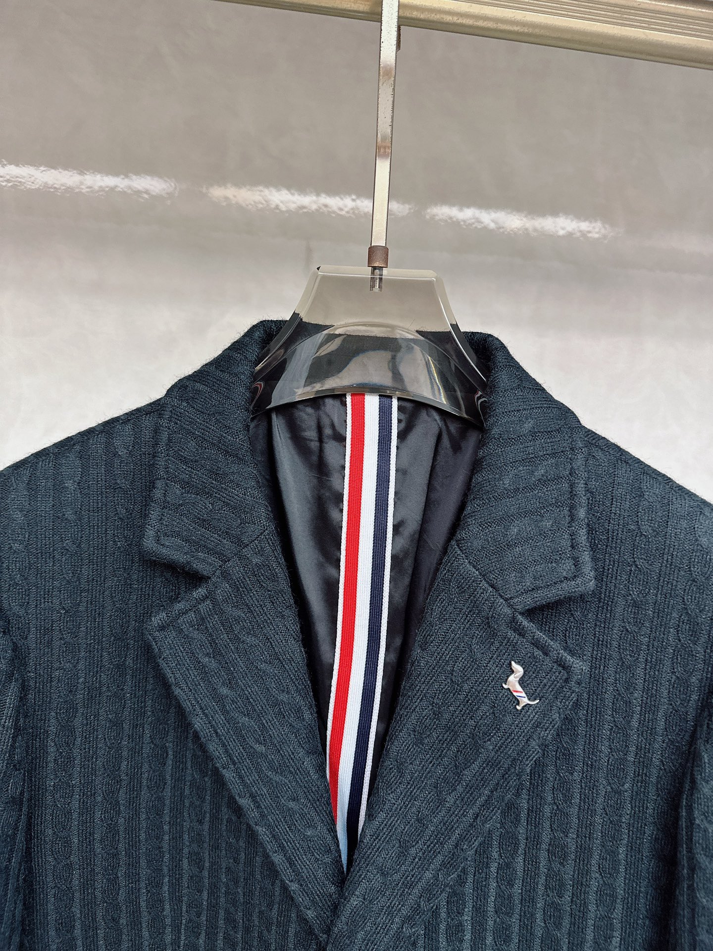 TB秋冬新款男士针织西装单西外套25SS秋冬出品新款!都市时尚精英衣橱必备款，转为男士设计的西装，高级灰