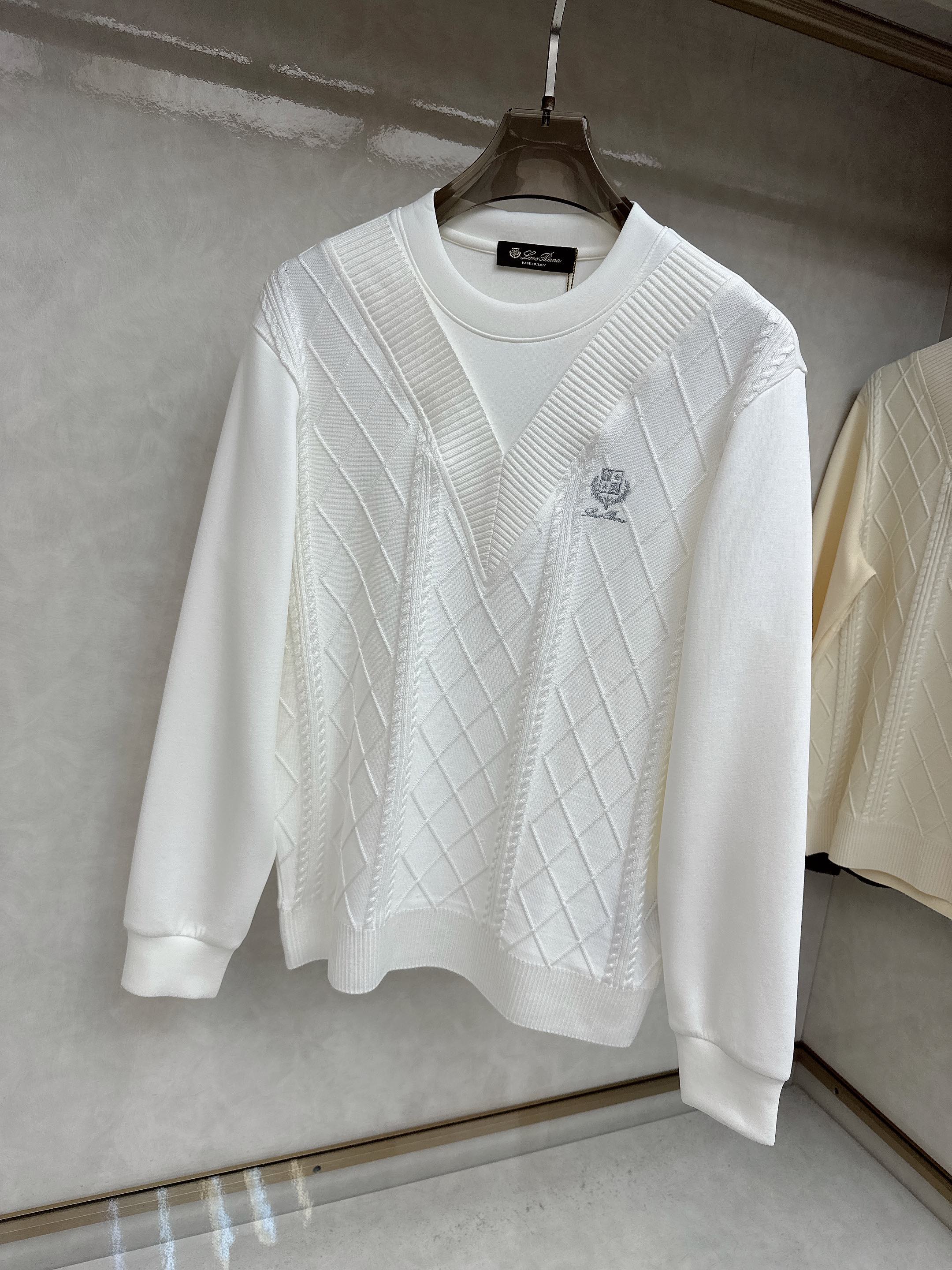  lP🆕-Loro Piano诺悠翩雅💥独家专供最新时尚秋冬针织拼接卫衣 经典设计感与颜值爆棚的外套，品