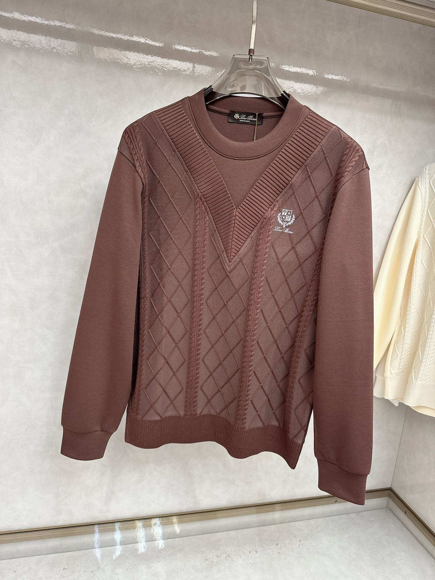  lP🆕-Loro Piano诺悠翩雅💥独家专供最新时尚秋冬针织拼接卫衣 经典设计感与颜值爆棚的外套，品