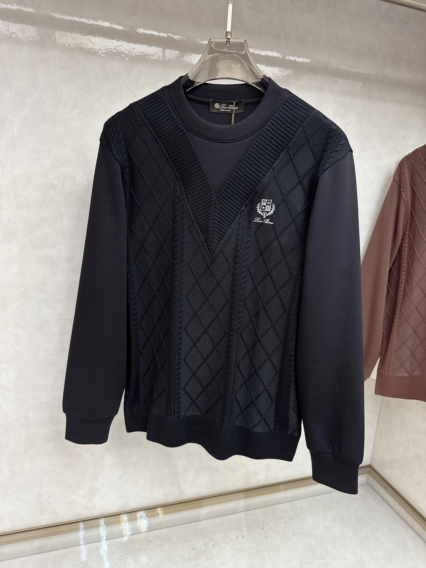  lP🆕-Loro Piano诺悠翩雅💥独家专供最新时尚秋冬针织拼接卫衣 经典设计感与颜值爆棚的外套，品