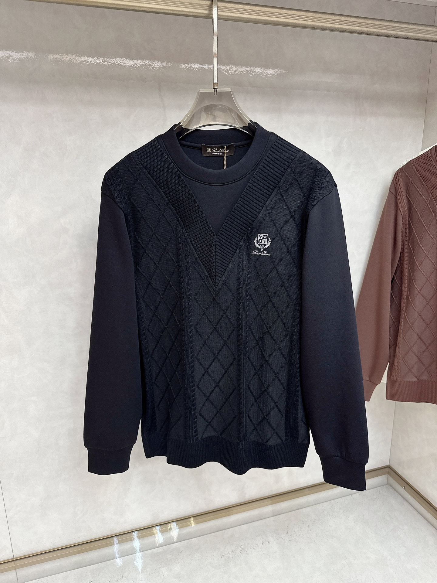  lP🆕-Loro Piano诺悠翩雅💥独家专供最新时尚秋冬针织拼接卫衣 经典设计感与颜值爆棚的外套，品