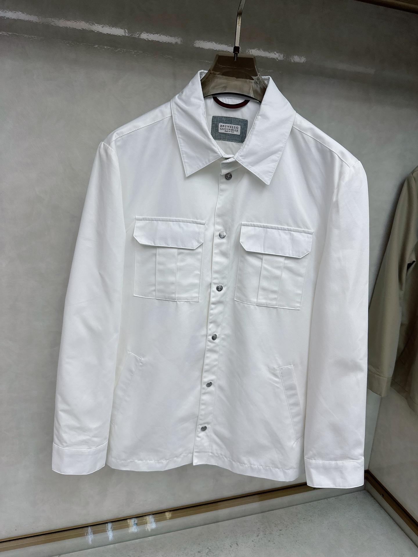 BC 老钱翻领男士新款商务休闲夹克外套，顶奢意大利进口棉混纺人字纹肌理面料，双头拉链门襟、高端混棉成分打