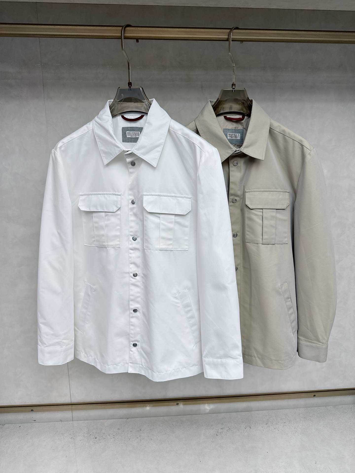 BC 老钱翻领男士新款商务休闲夹克外套，顶奢意大利进口棉混纺人字纹肌理面料，双头拉链门襟、高端混棉成分打