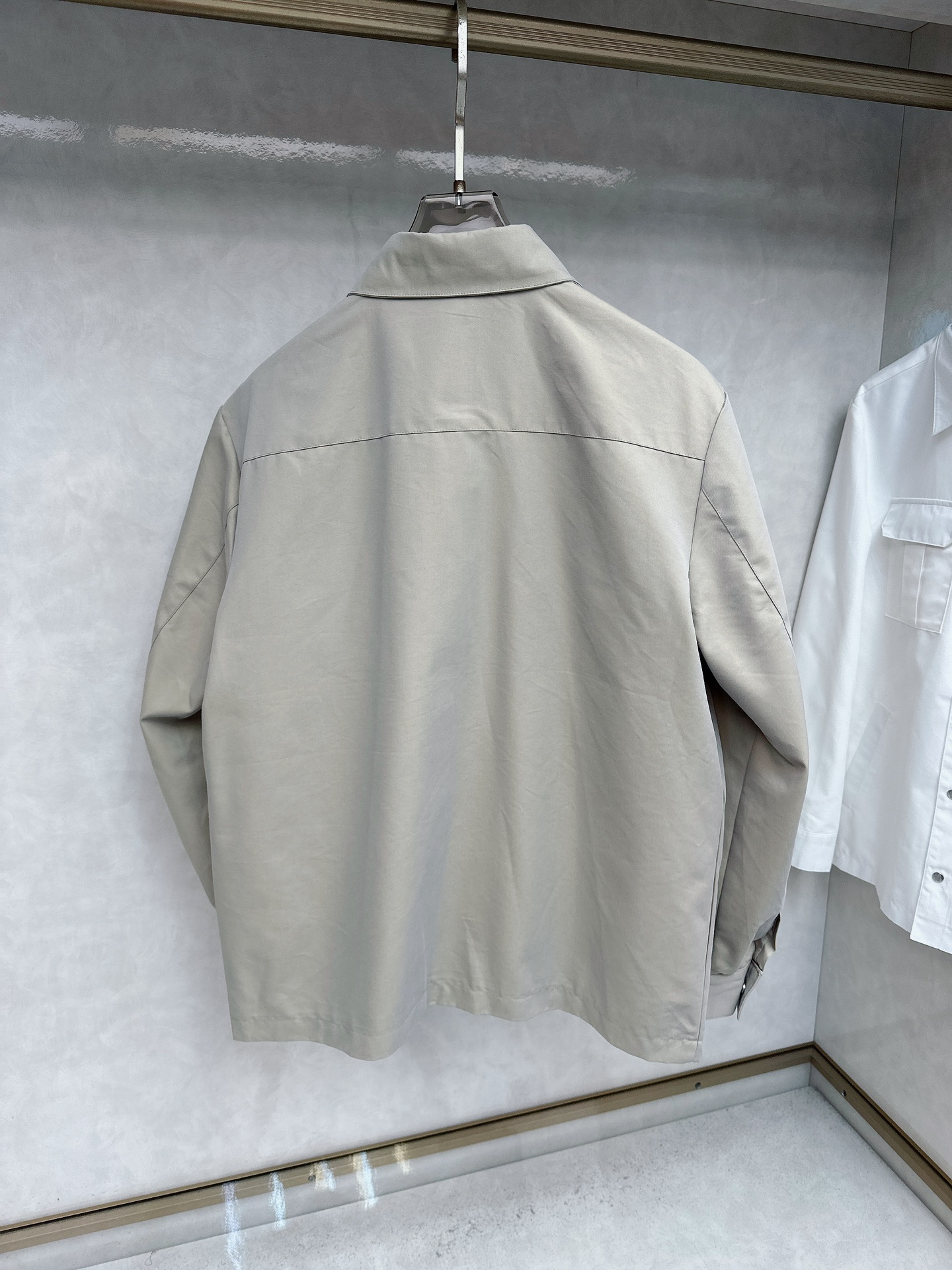 BC 老钱翻领男士新款商务休闲夹克外套，顶奢意大利进口棉混纺人字纹肌理面料，双头拉链门襟、高端混棉成分打