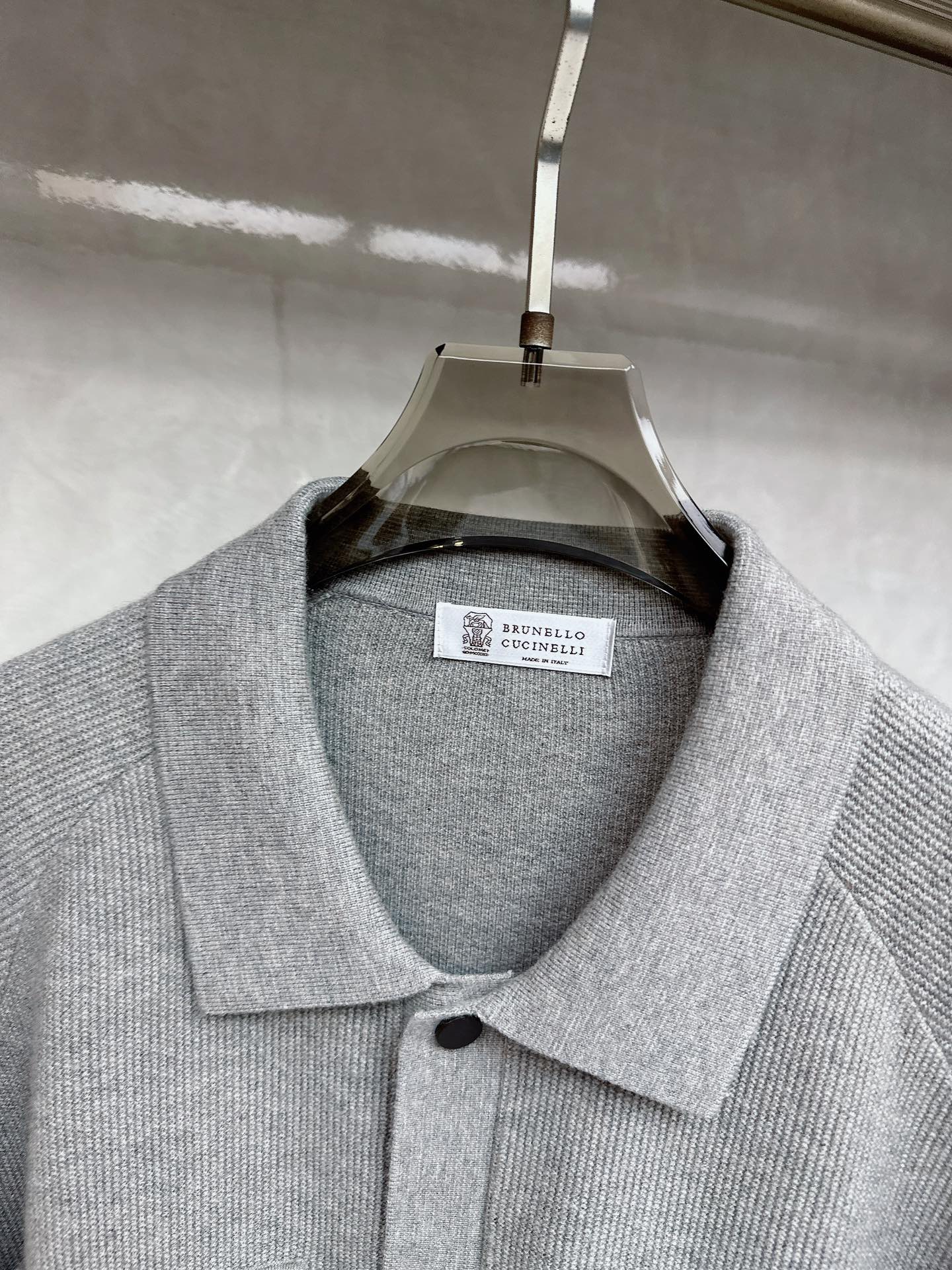 BrunelloCucinelli布鲁内洛．库奇内利 BC 2025ss秋冬新品翻领针织毛衣外套，美式穿