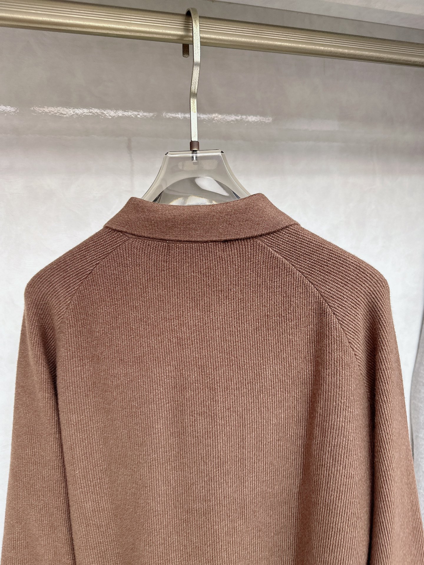 BrunelloCucinelli布鲁内洛．库奇内利 BC 2025ss秋冬新品翻领针织毛衣外套，美式穿