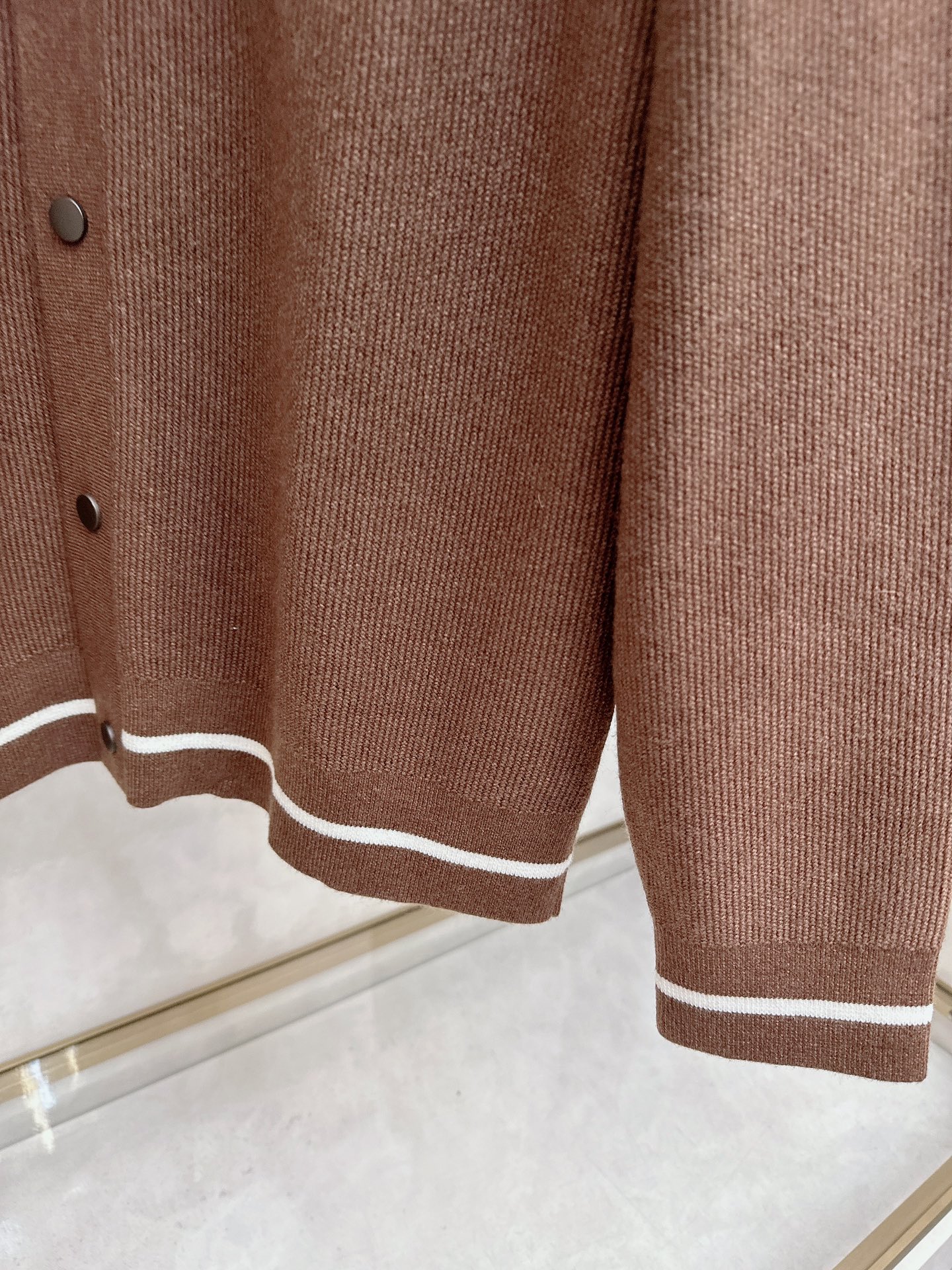 BrunelloCucinelli布鲁内洛．库奇内利 BC 2025ss秋冬新品翻领针织毛衣外套，美式穿