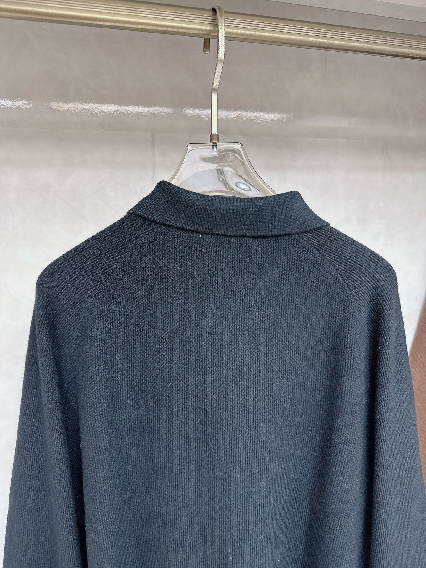 BrunelloCucinelli布鲁内洛．库奇内利 BC 2025ss秋冬新品翻领针织毛衣外套，美式穿