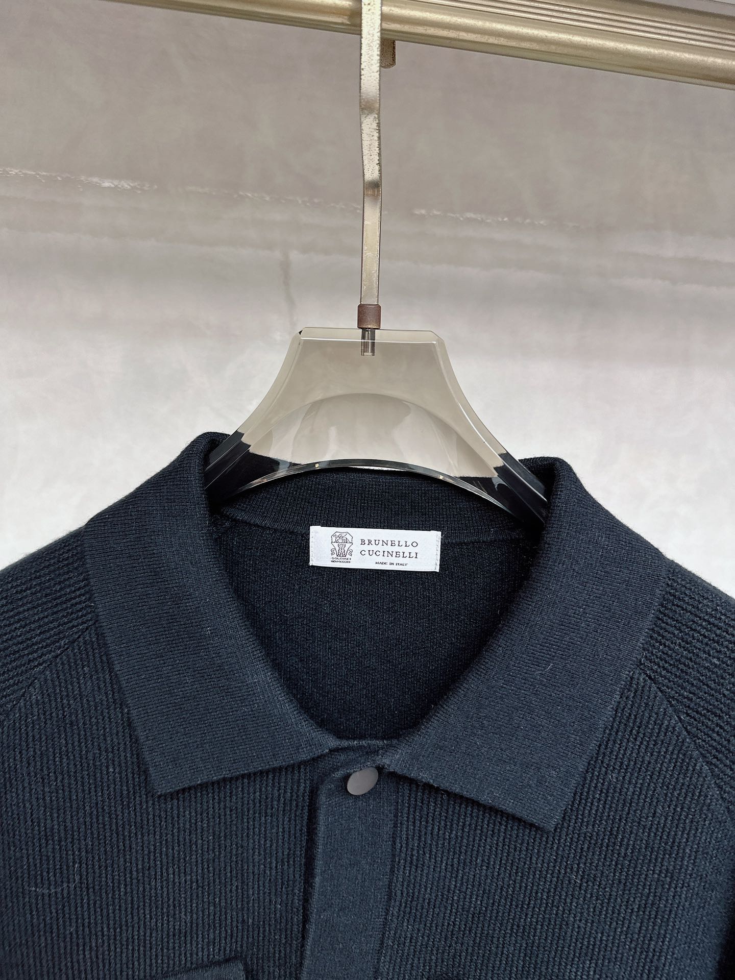 BrunelloCucinelli布鲁内洛．库奇内利 BC 2025ss秋冬新品翻领针织毛衣外套，美式穿