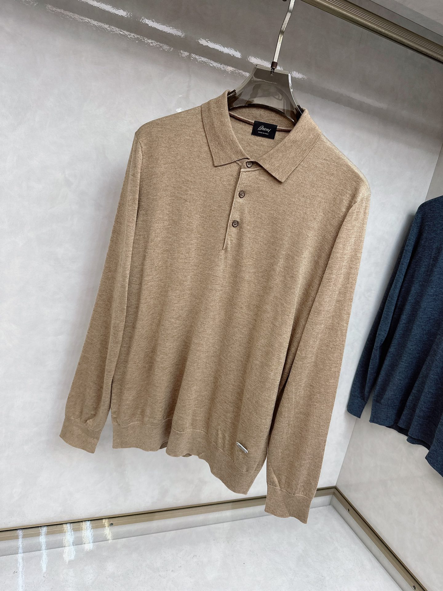 lp🆕 秋冬季新款！-男士翻领长袖羊毛打底衫，秋冬最新款男士打底衫，新品种高品质进入美利诺纱线，四平针双