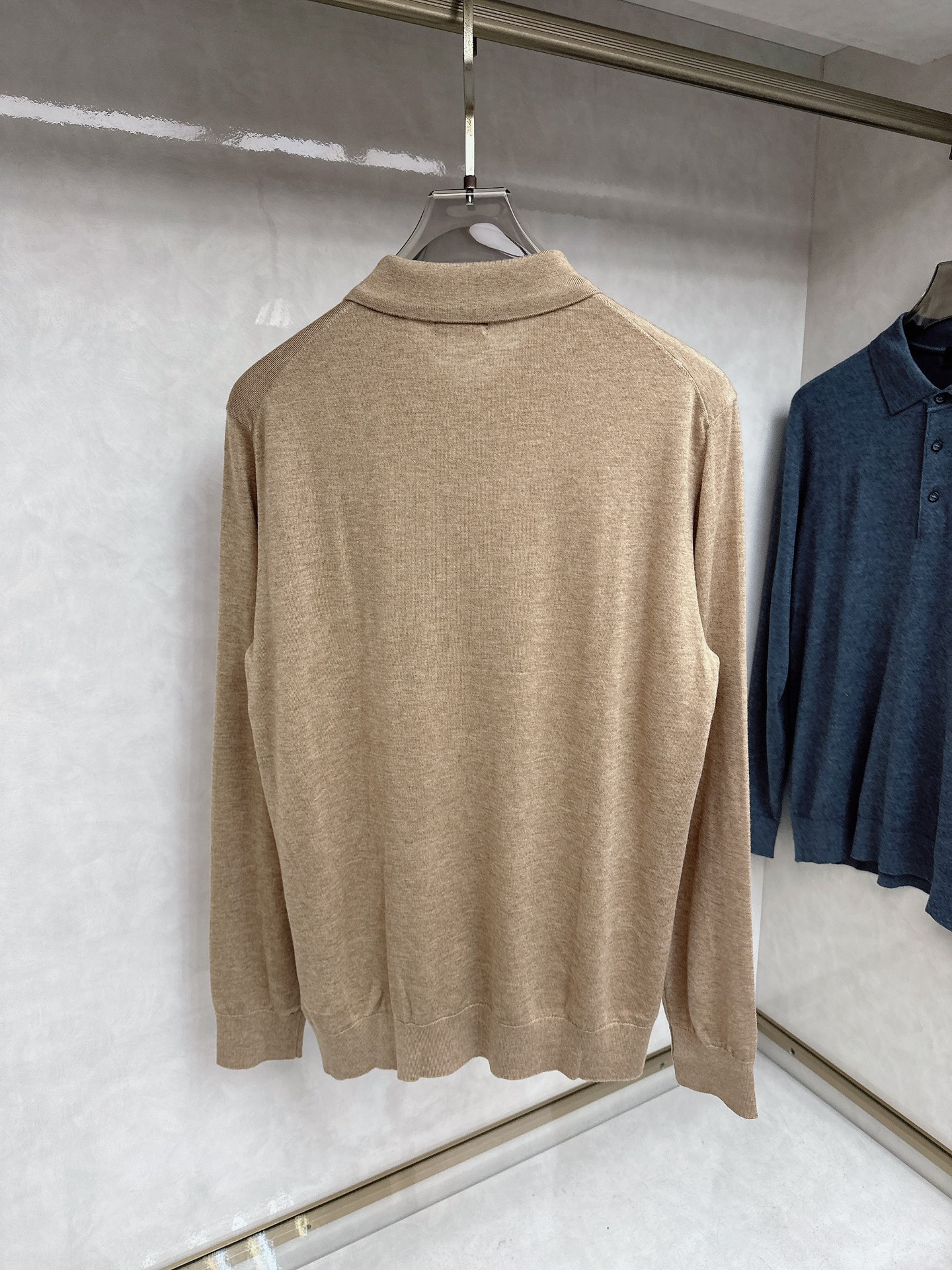 lp🆕 秋冬季新款！-男士翻领长袖羊毛打底衫，秋冬最新款男士打底衫，新品种高品质进入美利诺纱线，四平针双