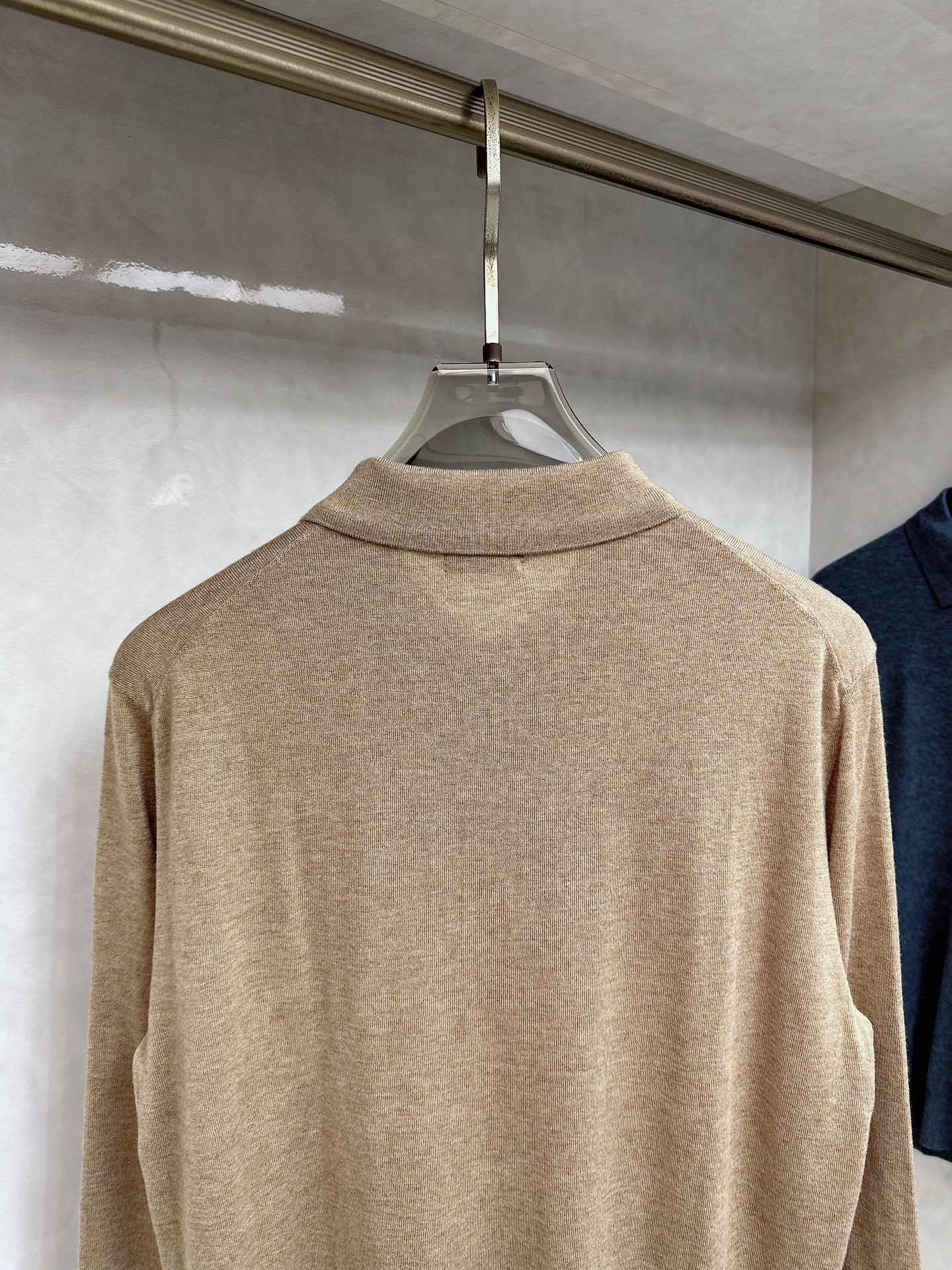 lp🆕 秋冬季新款！-男士翻领长袖羊毛打底衫，秋冬最新款男士打底衫，新品种高品质进入美利诺纱线，四平针双