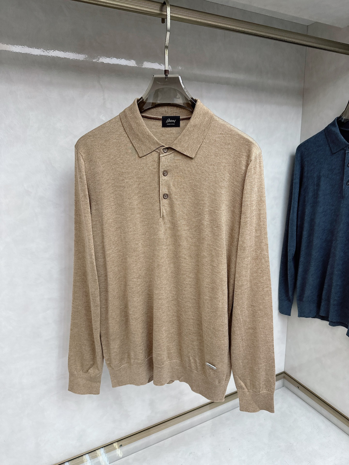 lp🆕 秋冬季新款！-男士翻领长袖羊毛打底衫，秋冬最新款男士打底衫，新品种高品质进入美利诺纱线，四平针双