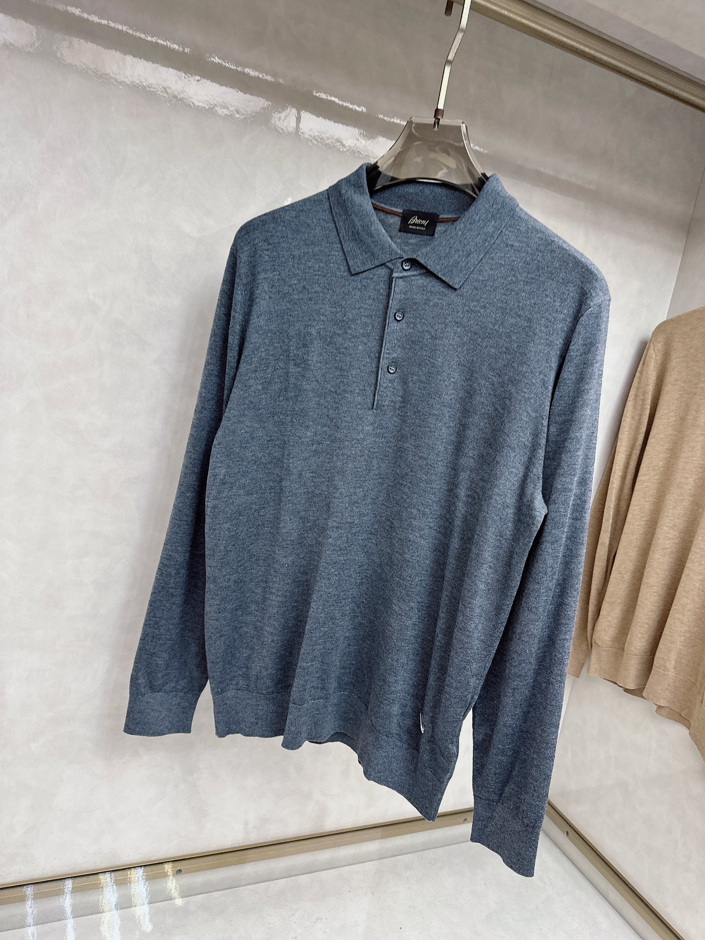 lp🆕 秋冬季新款！-男士翻领长袖羊毛打底衫，秋冬最新款男士打底衫，新品种高品质进入美利诺纱线，四平针双