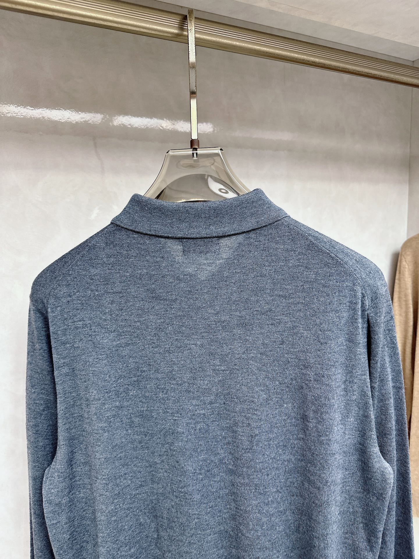 lp🆕 秋冬季新款！-男士翻领长袖羊毛打底衫，秋冬最新款男士打底衫，新品种高品质进入美利诺纱线，四平针双