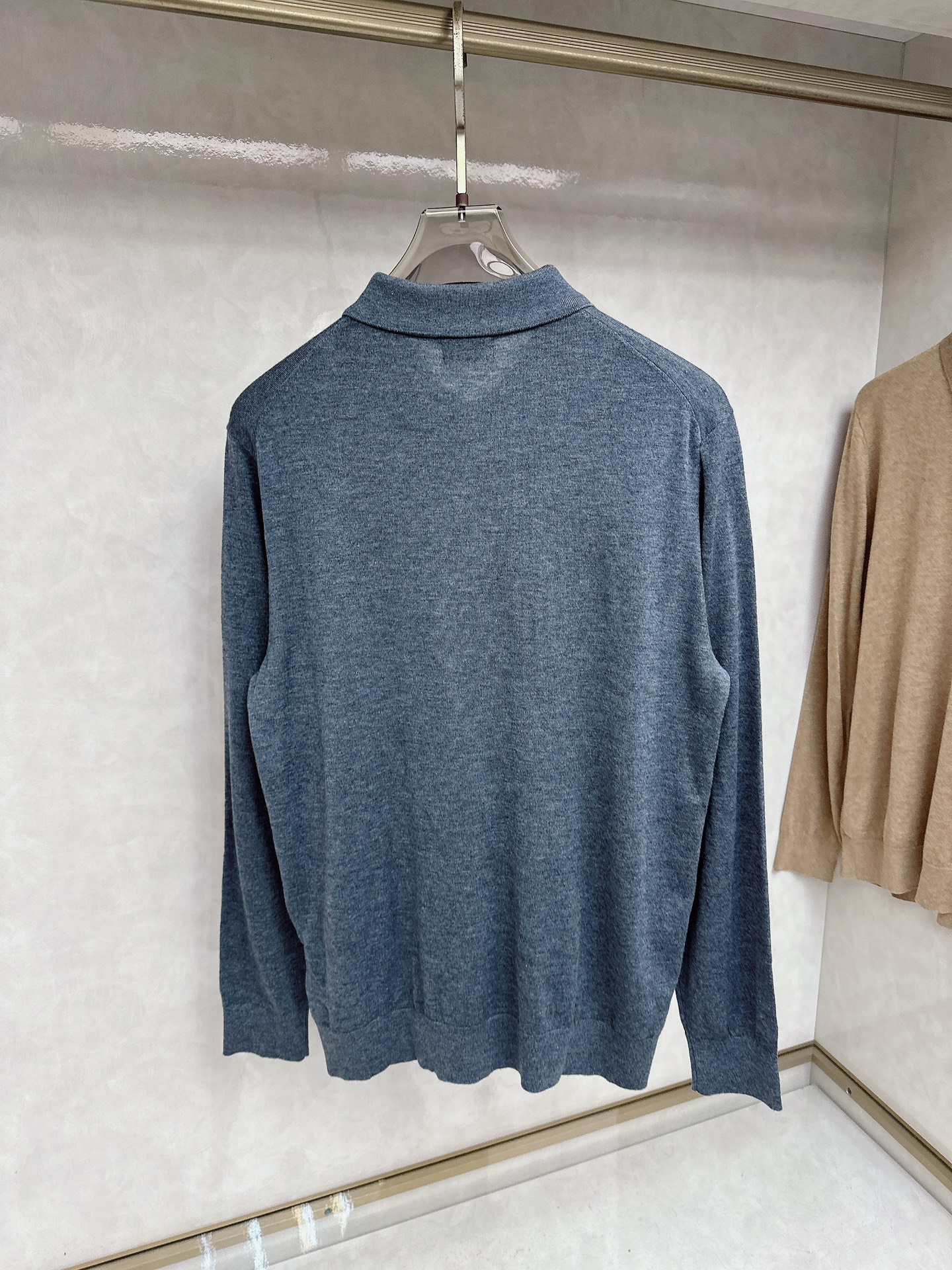 lp🆕 秋冬季新款！-男士翻领长袖羊毛打底衫，秋冬最新款男士打底衫，新品种高品质进入美利诺纱线，四平针双