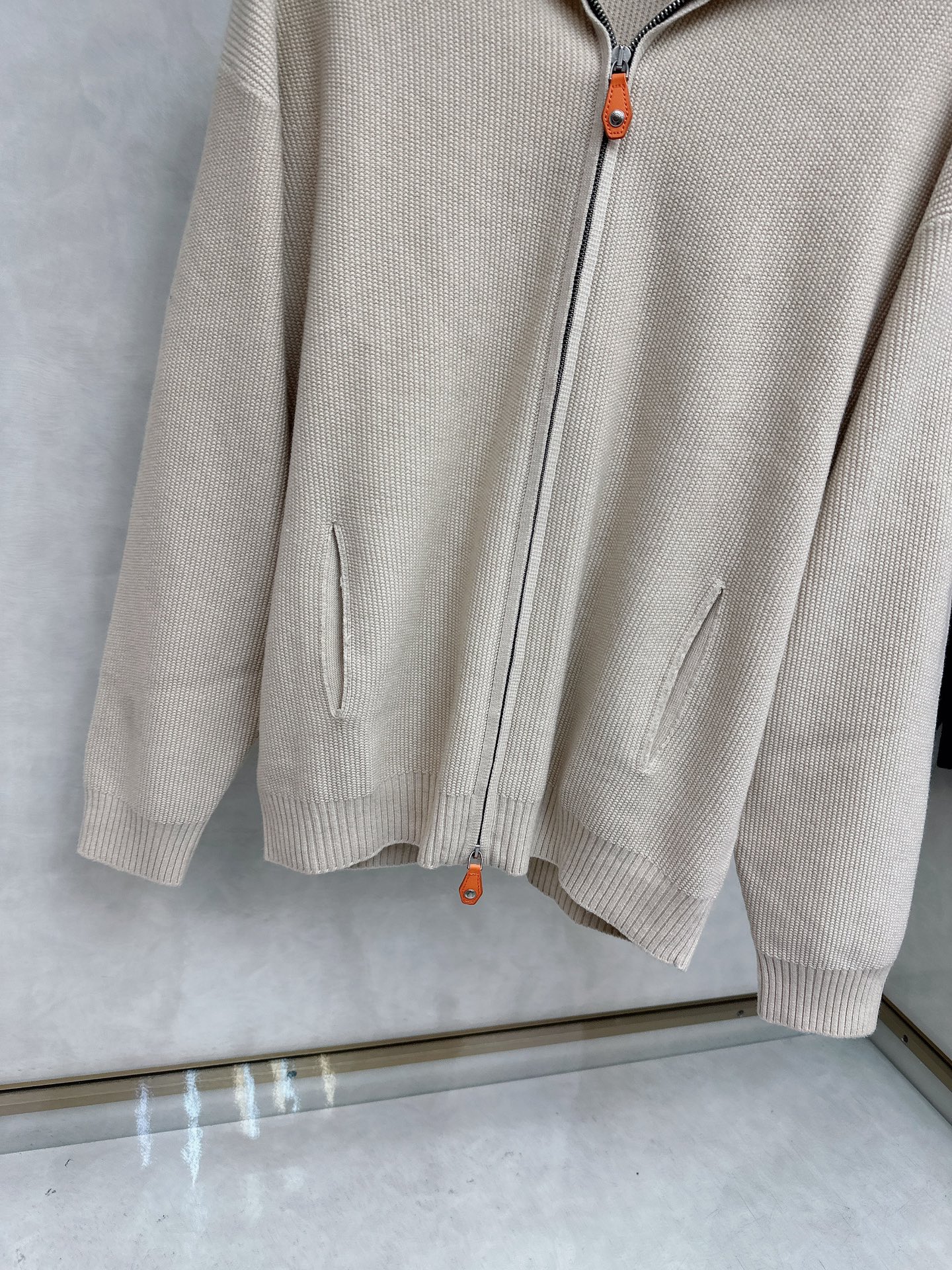 LLoroana 2025ss秋冬新品毛领拉链针织毛衣外套，毛领可拆卸设计，美式穿搭经典设计 基础色随意