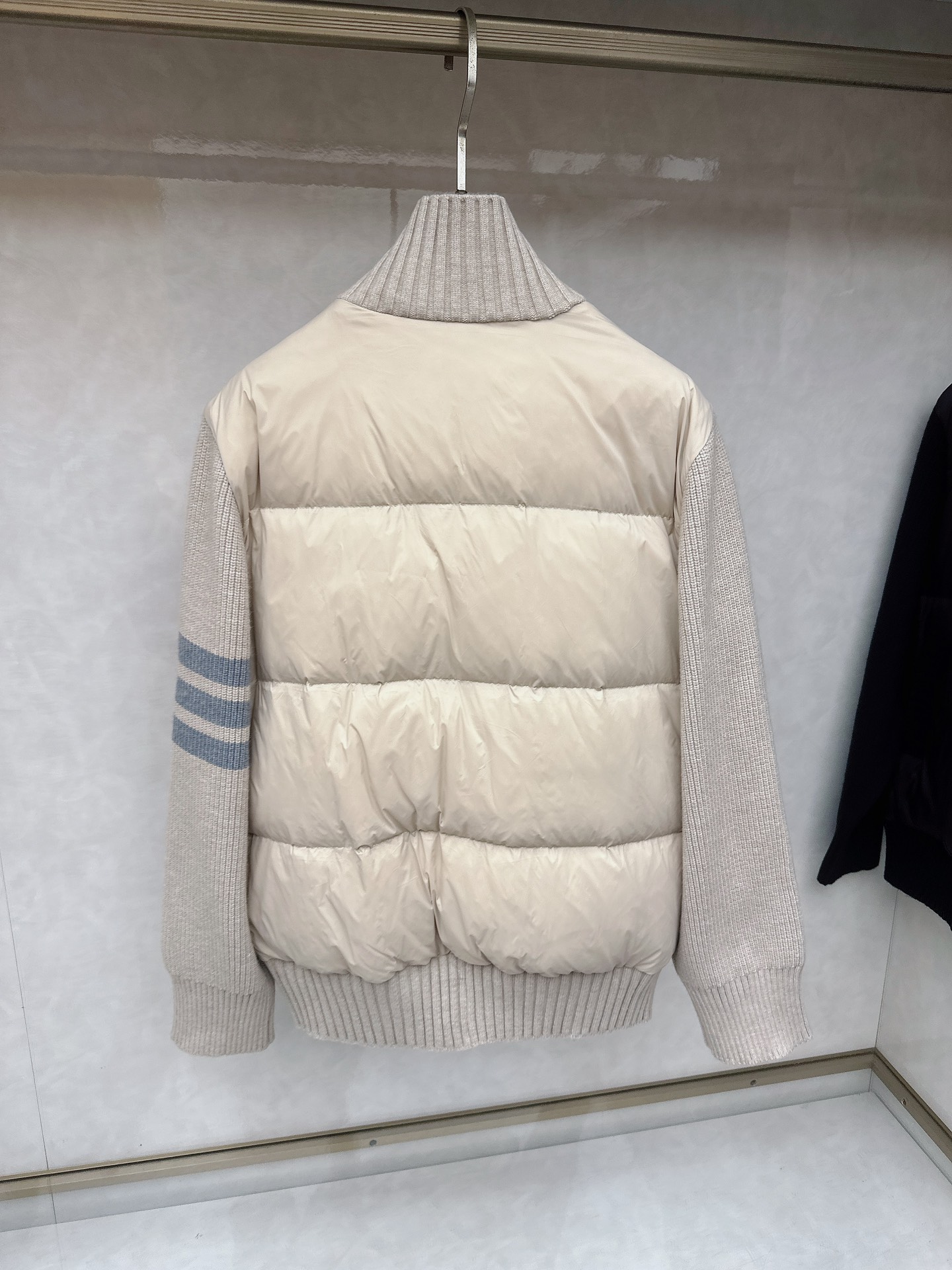 【ThomBrownet】TB家针织拼接四条杠带帽羽绒服女款越简单就越好看!!永恒不变的真理门简实穿主义