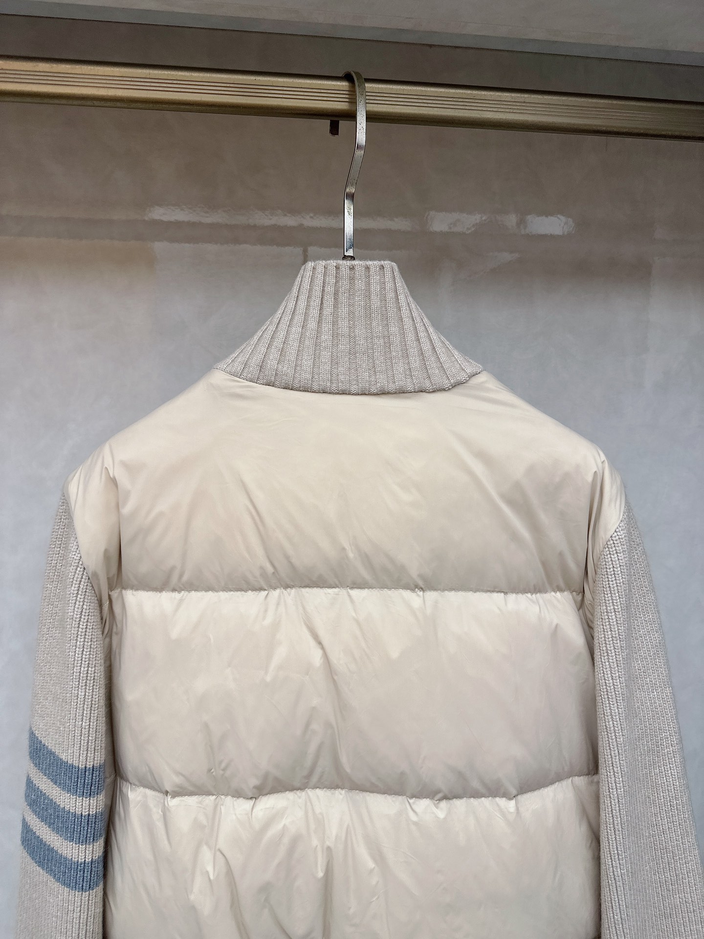 【ThomBrownet】TB家针织拼接四条杠带帽羽绒服女款越简单就越好看!!永恒不变的真理门简实穿主义