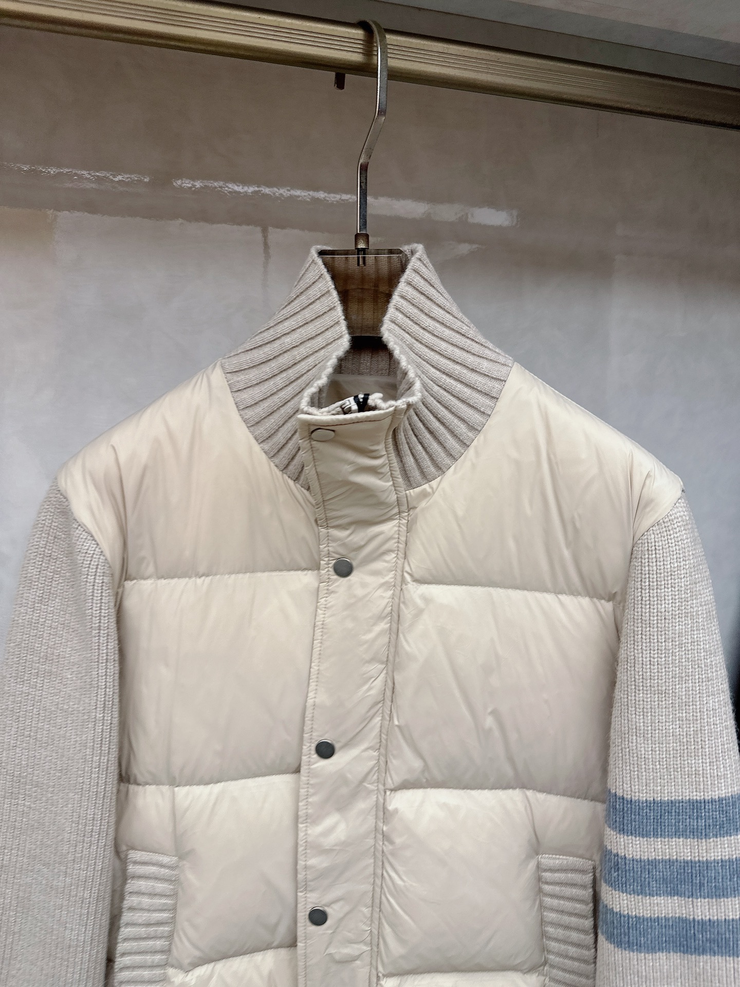 【ThomBrownet】TB家针织拼接四条杠带帽羽绒服女款越简单就越好看!!永恒不变的真理门简实穿主义