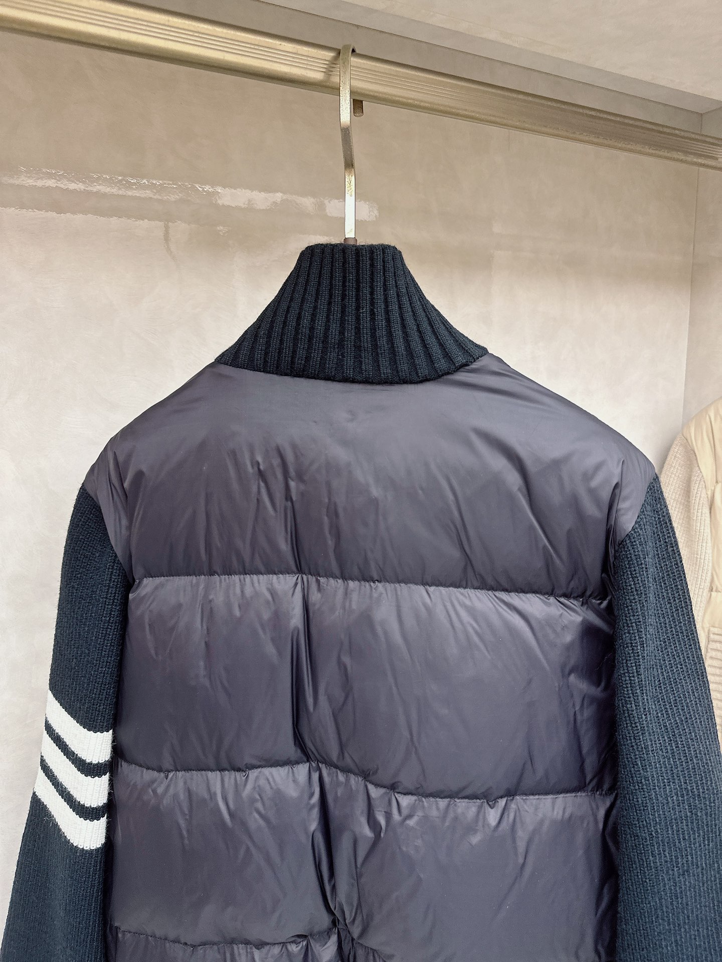 【ThomBrownet】TB家针织拼接四条杠带帽羽绒服女款越简单就越好看!!永恒不变的真理门简实穿主义