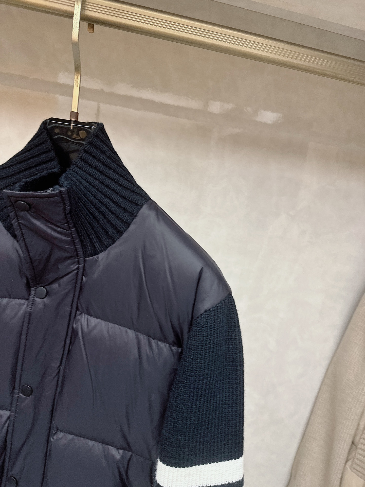 【ThomBrownet】TB家针织拼接四条杠带帽羽绒服女款越简单就越好看!!永恒不变的真理门简实穿主义