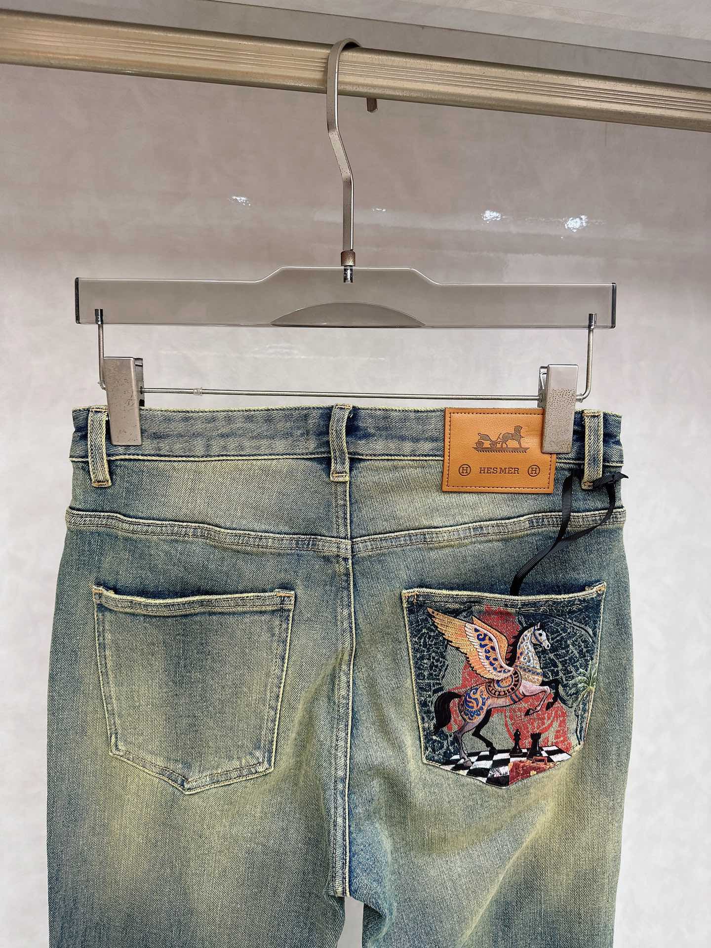 爱马仕 2025秋冬🔥🔥新款现货上市，原单爆款牛仔裤👖超级定制款，原版五金，超级重工工艺，版型超赞👍细节