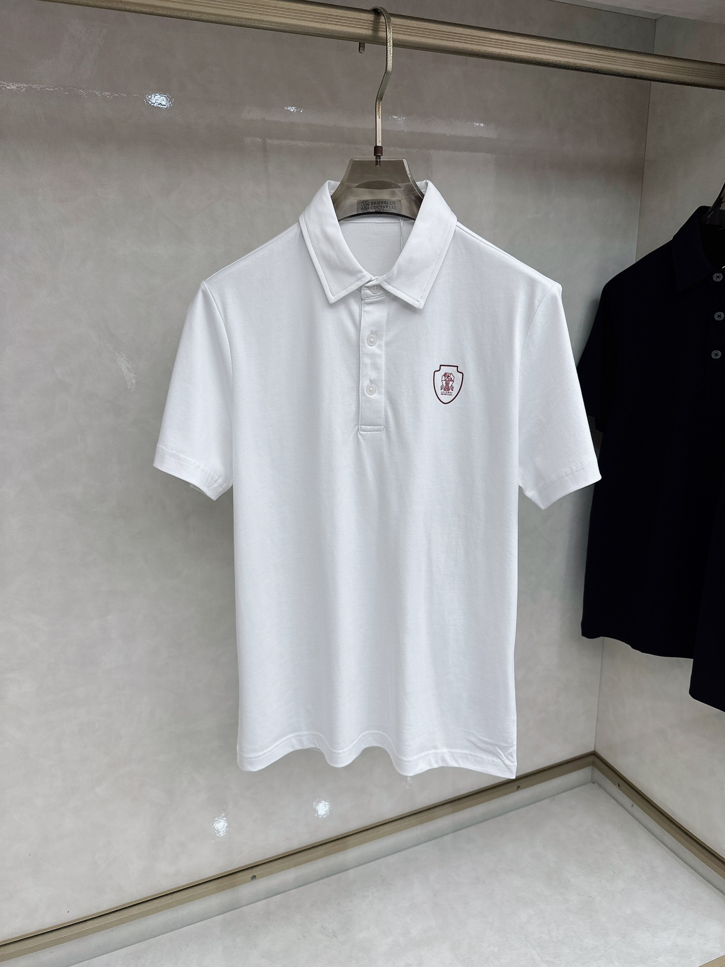 BC 2026顶级品质BC徽标刺绣衬衫领棉质短袖T恤，三标齐全，原版定制logo刻字纽扣，定织顶级220