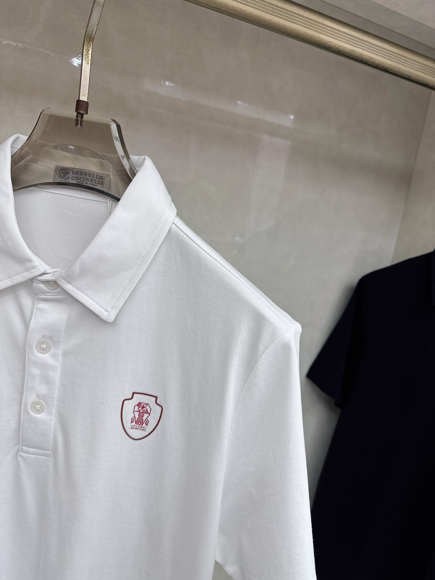 BC 2026顶级品质BC徽标刺绣衬衫领棉质短袖T恤，三标齐全，原版定制logo刻字纽扣，定织顶级220