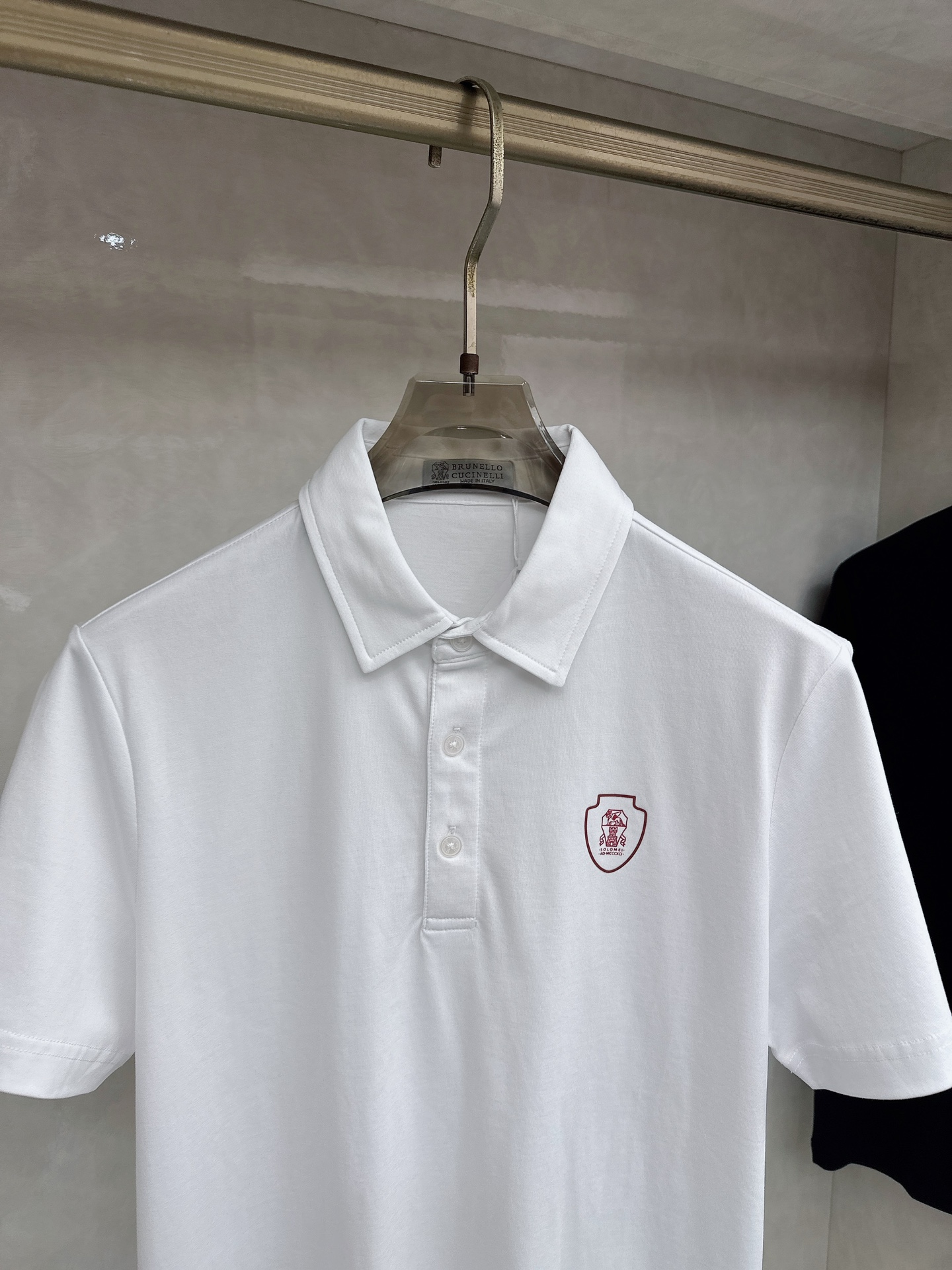 BC 2026顶级品质BC徽标刺绣衬衫领棉质短袖T恤，三标齐全，原版定制logo刻字纽扣，定织顶级220