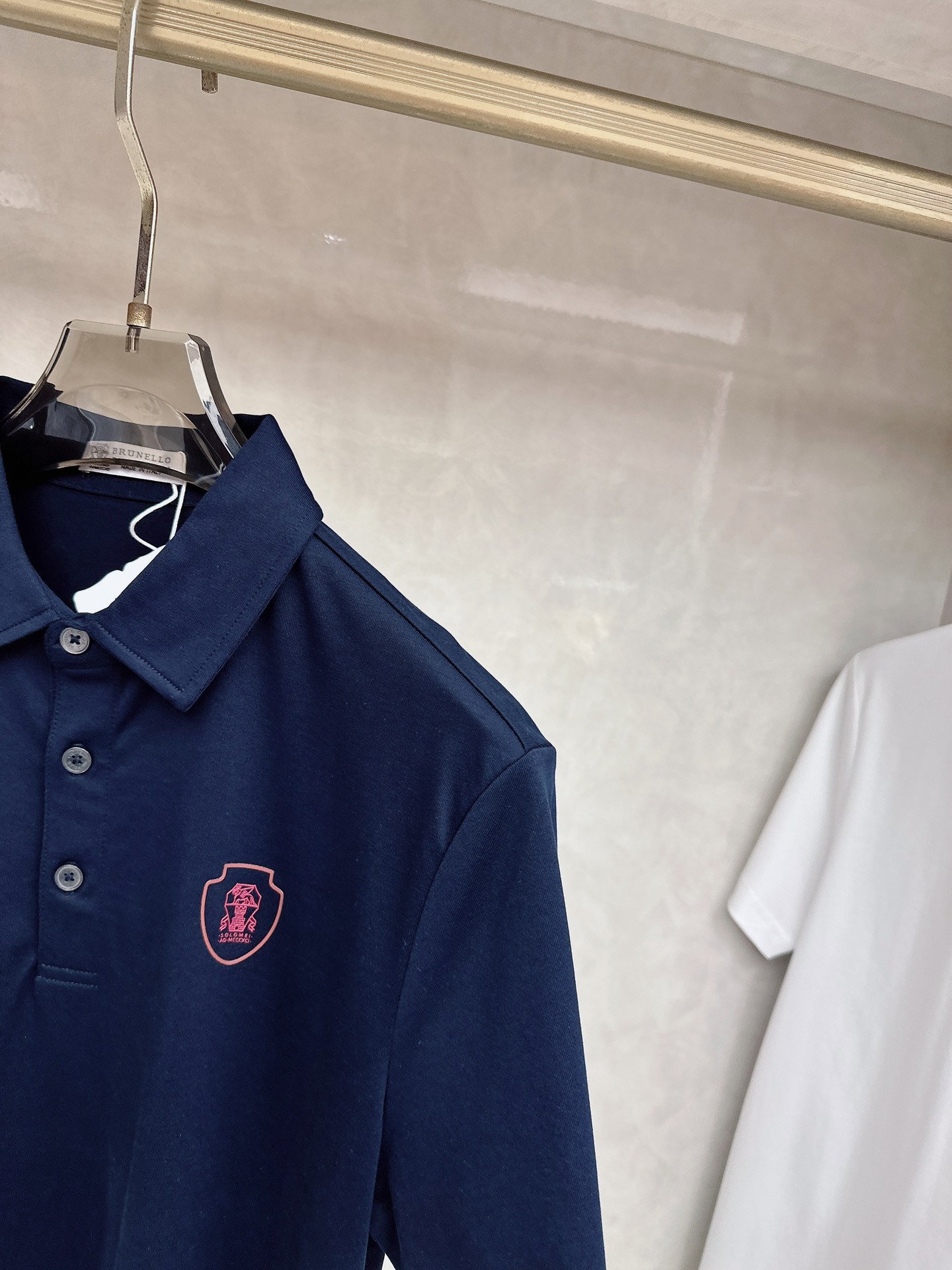 BC 2026顶级品质BC徽标刺绣衬衫领棉质短袖T恤，三标齐全，原版定制logo刻字纽扣，定织顶级220