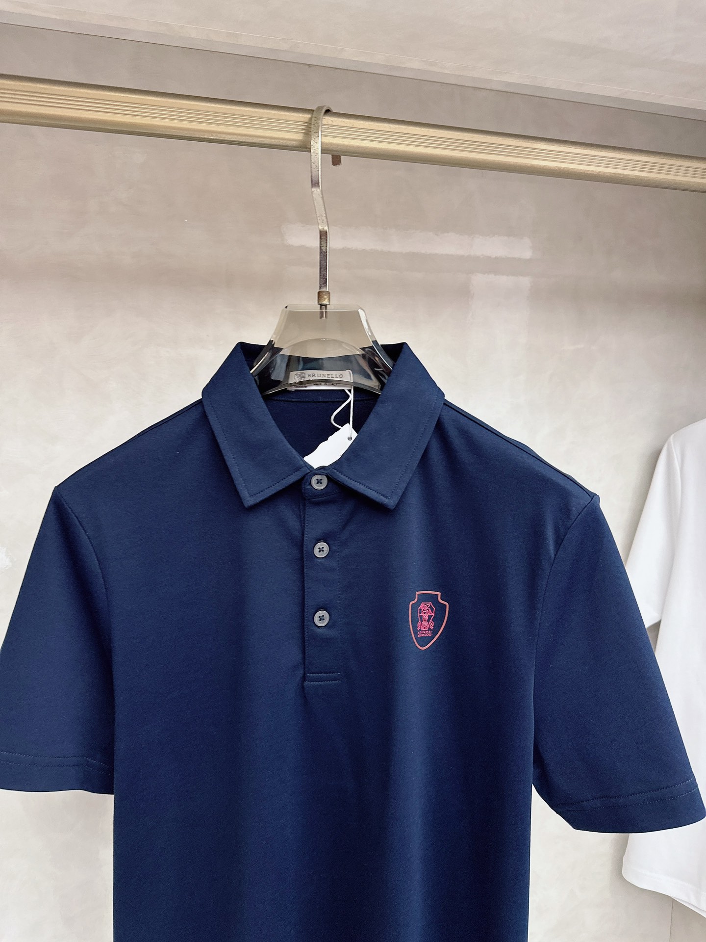 BC 2026顶级品质BC徽标刺绣衬衫领棉质短袖T恤，三标齐全，原版定制logo刻字纽扣，定织顶级220