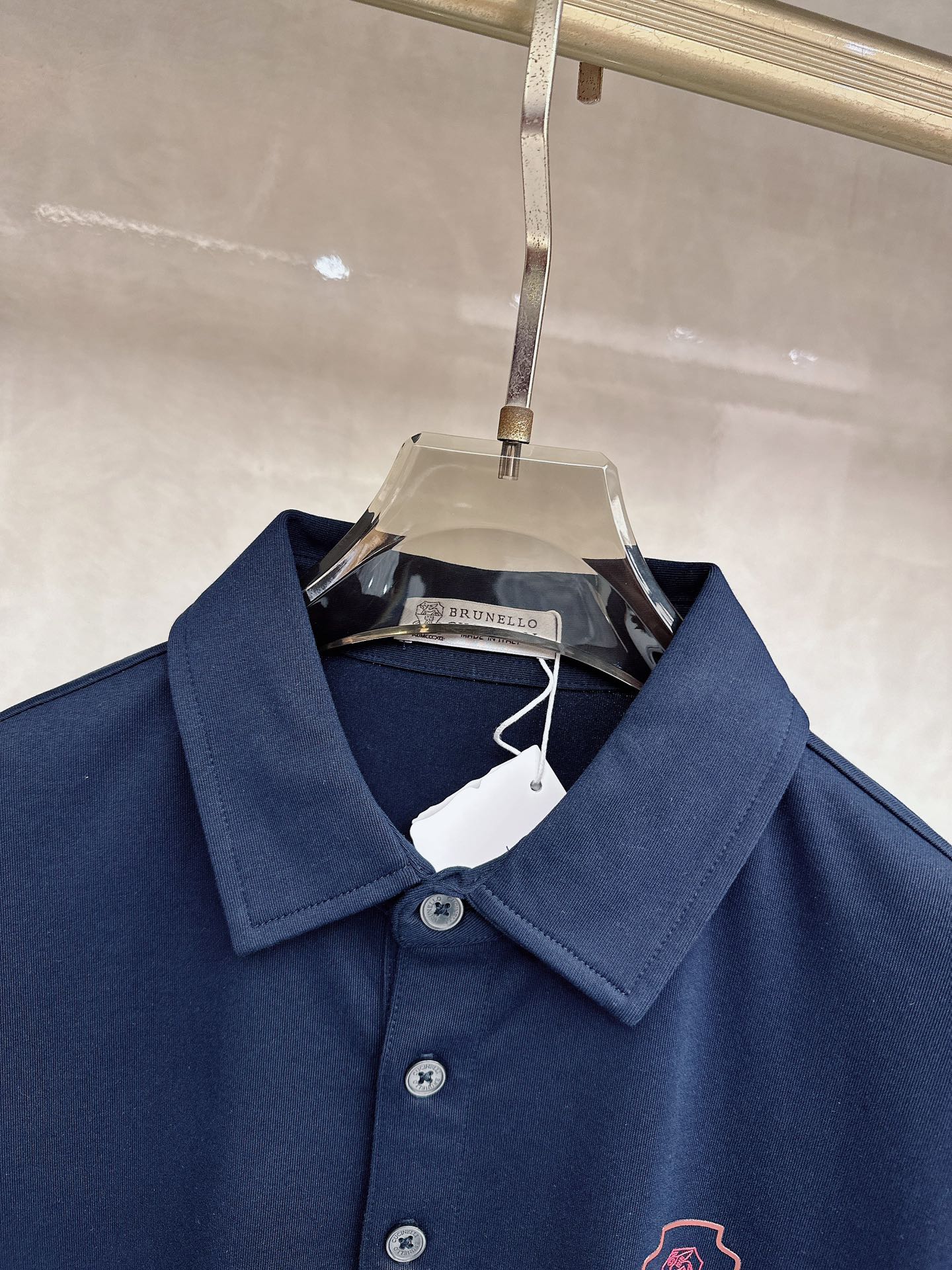 BC 2026顶级品质BC徽标刺绣衬衫领棉质短袖T恤，三标齐全，原版定制logo刻字纽扣，定织顶级220