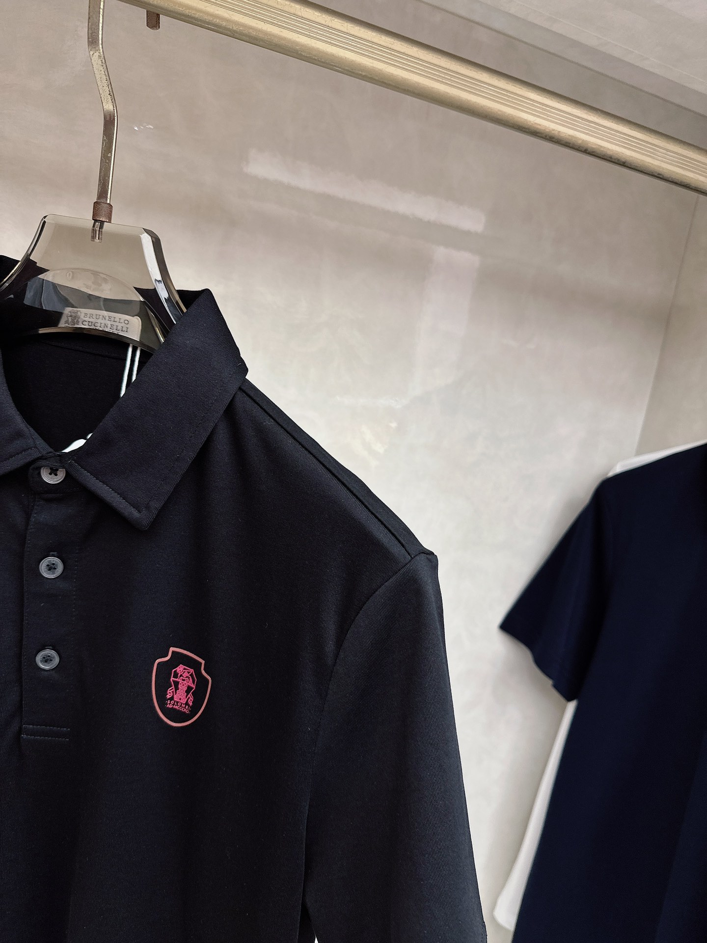 BC 2026顶级品质BC徽标刺绣衬衫领棉质短袖T恤，三标齐全，原版定制logo刻字纽扣，定织顶级220