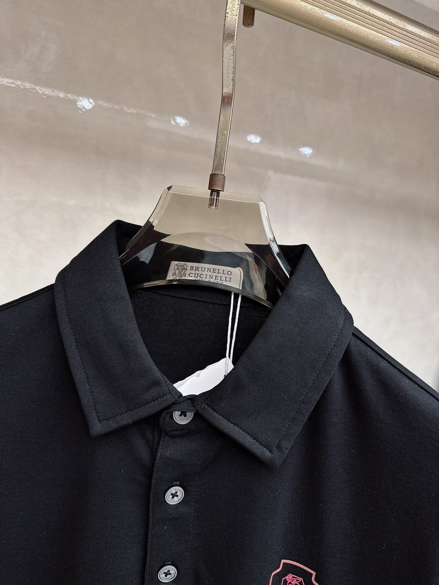 BC 2026顶级品质BC徽标刺绣衬衫领棉质短袖T恤，三标齐全，原版定制logo刻字纽扣，定织顶级220