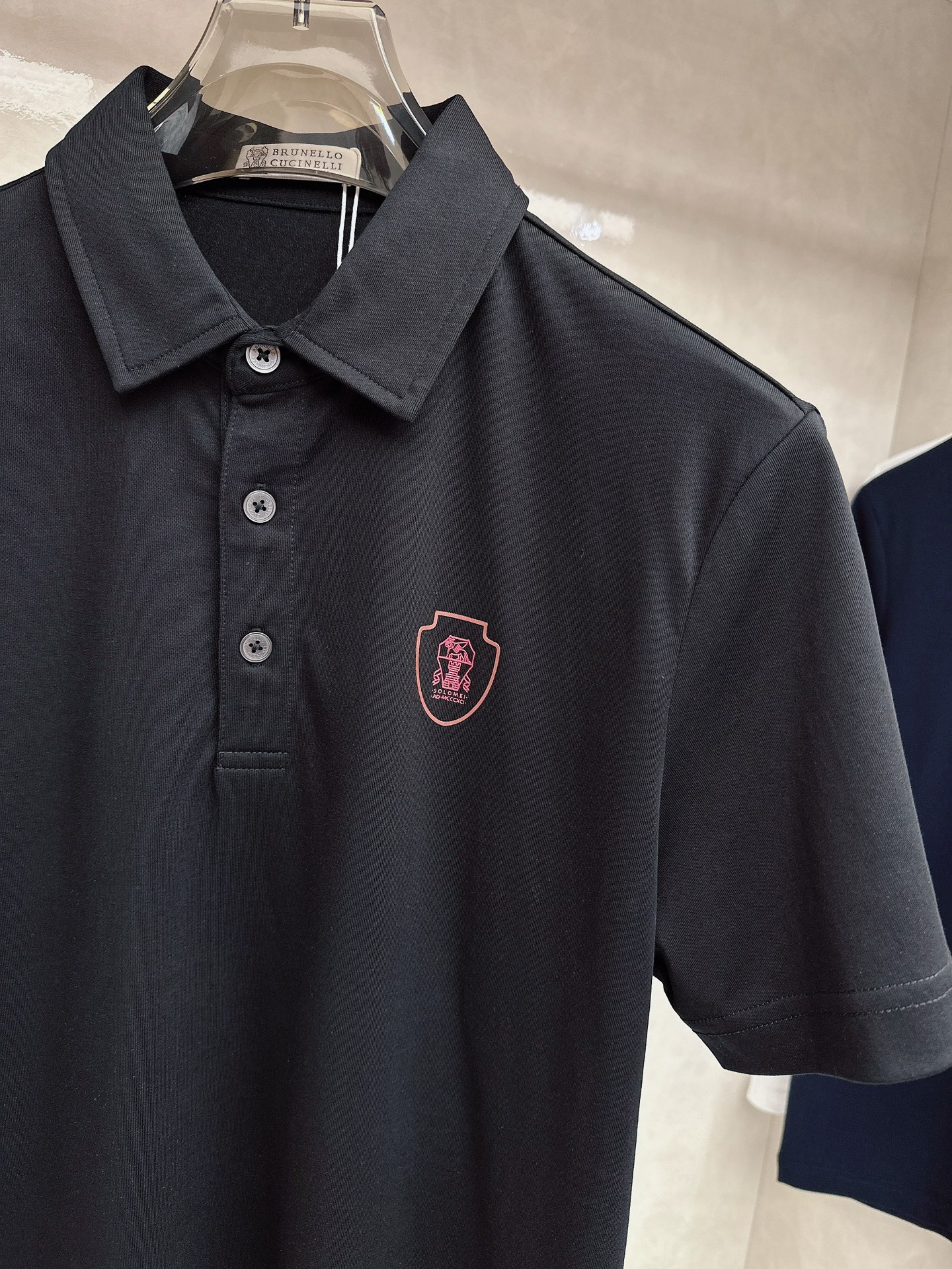 BC 2026顶级品质BC徽标刺绣衬衫领棉质短袖T恤，三标齐全，原版定制logo刻字纽扣，定织顶级220