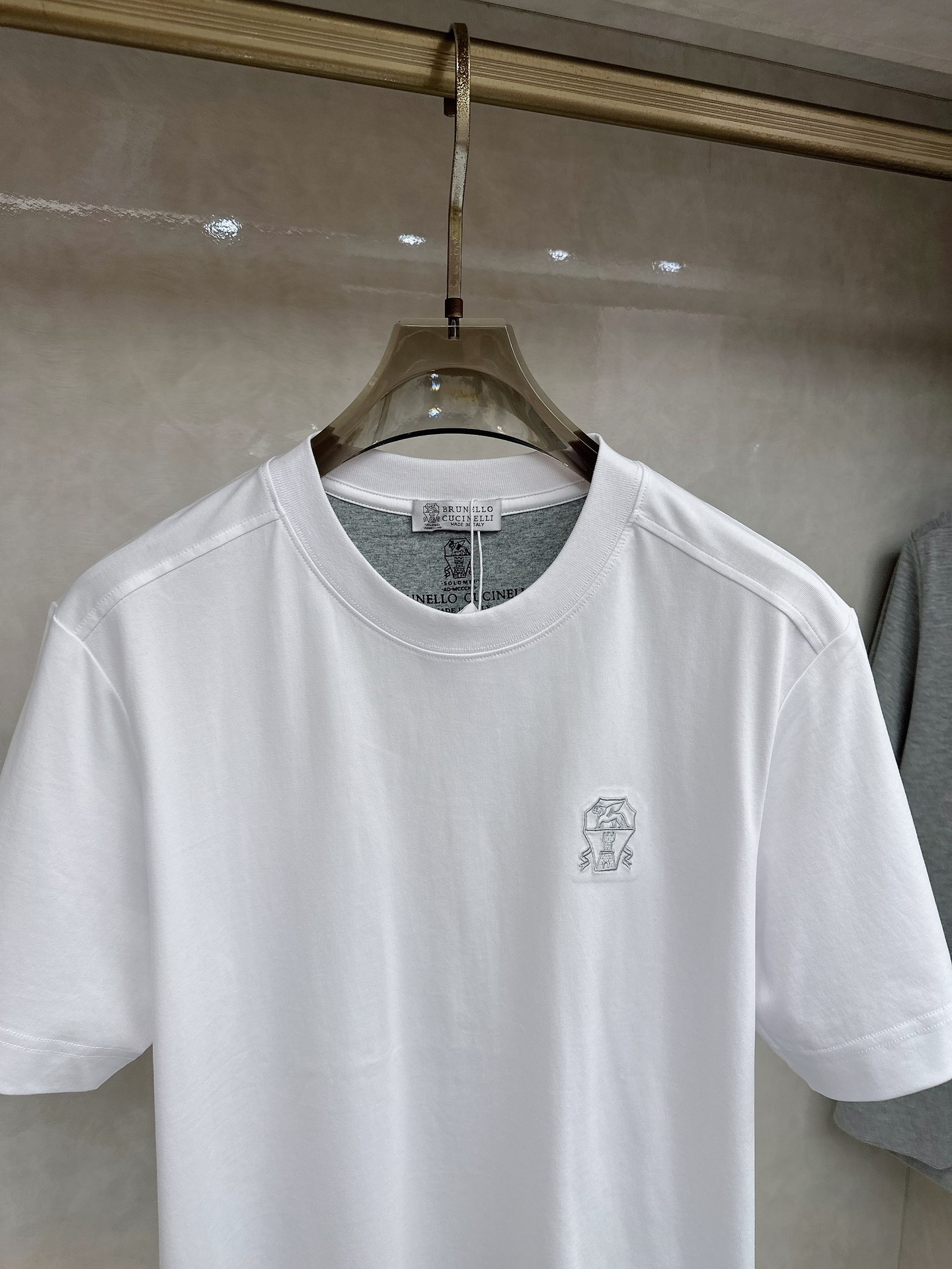 BC 2026顶级品质BC徽标刺绣圆领棉质短袖T恤，原版定织顶级220g纯棉平纹针织面料，手感如丝绸般柔