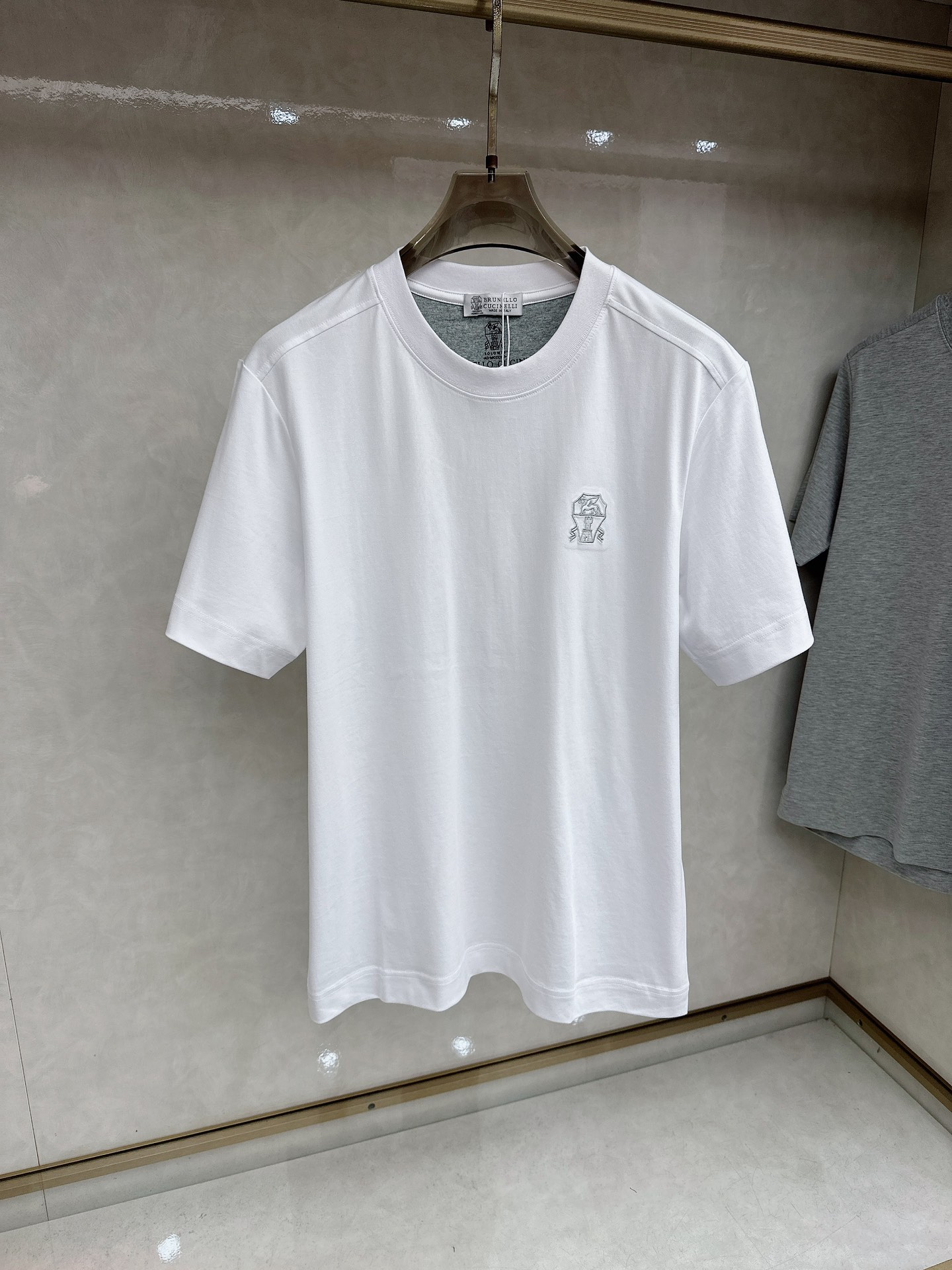 BC 2026顶级品质BC徽标刺绣圆领棉质短袖T恤，原版定织顶级220g纯棉平纹针织面料，手感如丝绸般柔