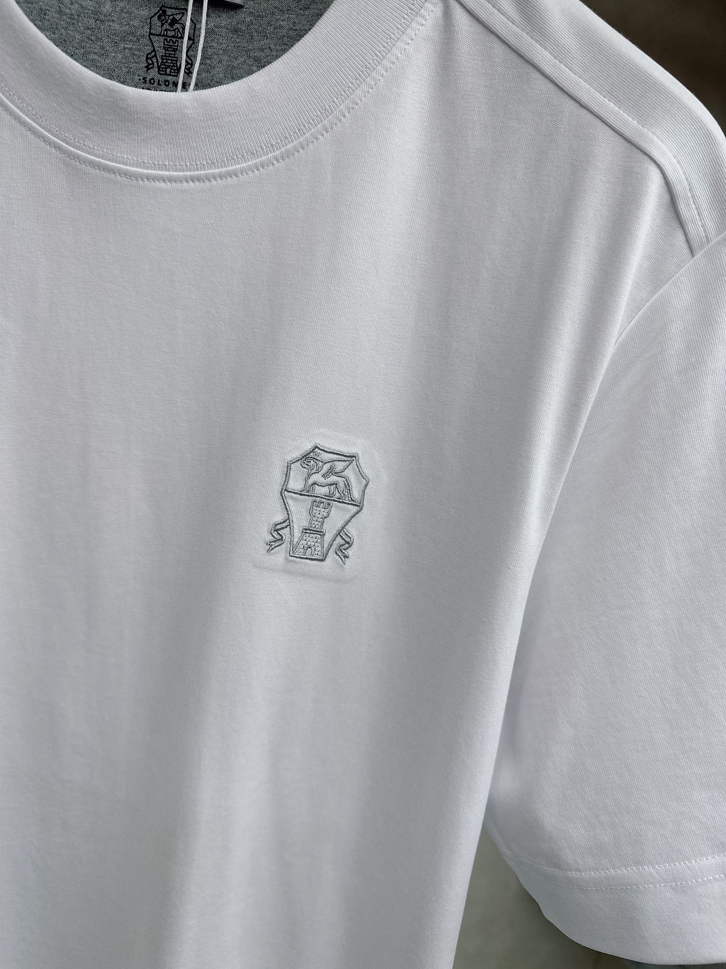 BC 2026顶级品质BC徽标刺绣圆领棉质短袖T恤，原版定织顶级220g纯棉平纹针织面料，手感如丝绸般柔