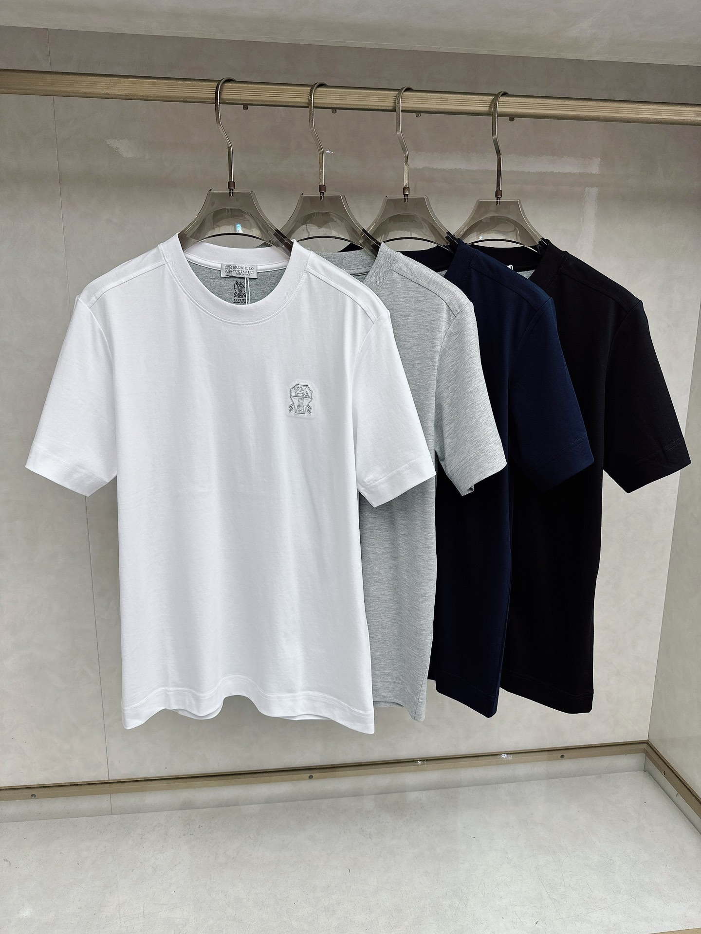 BC 2026顶级品质BC徽标刺绣圆领棉质短袖T恤，原版定织顶级220g纯棉平纹针织面料，手感如丝绸般柔