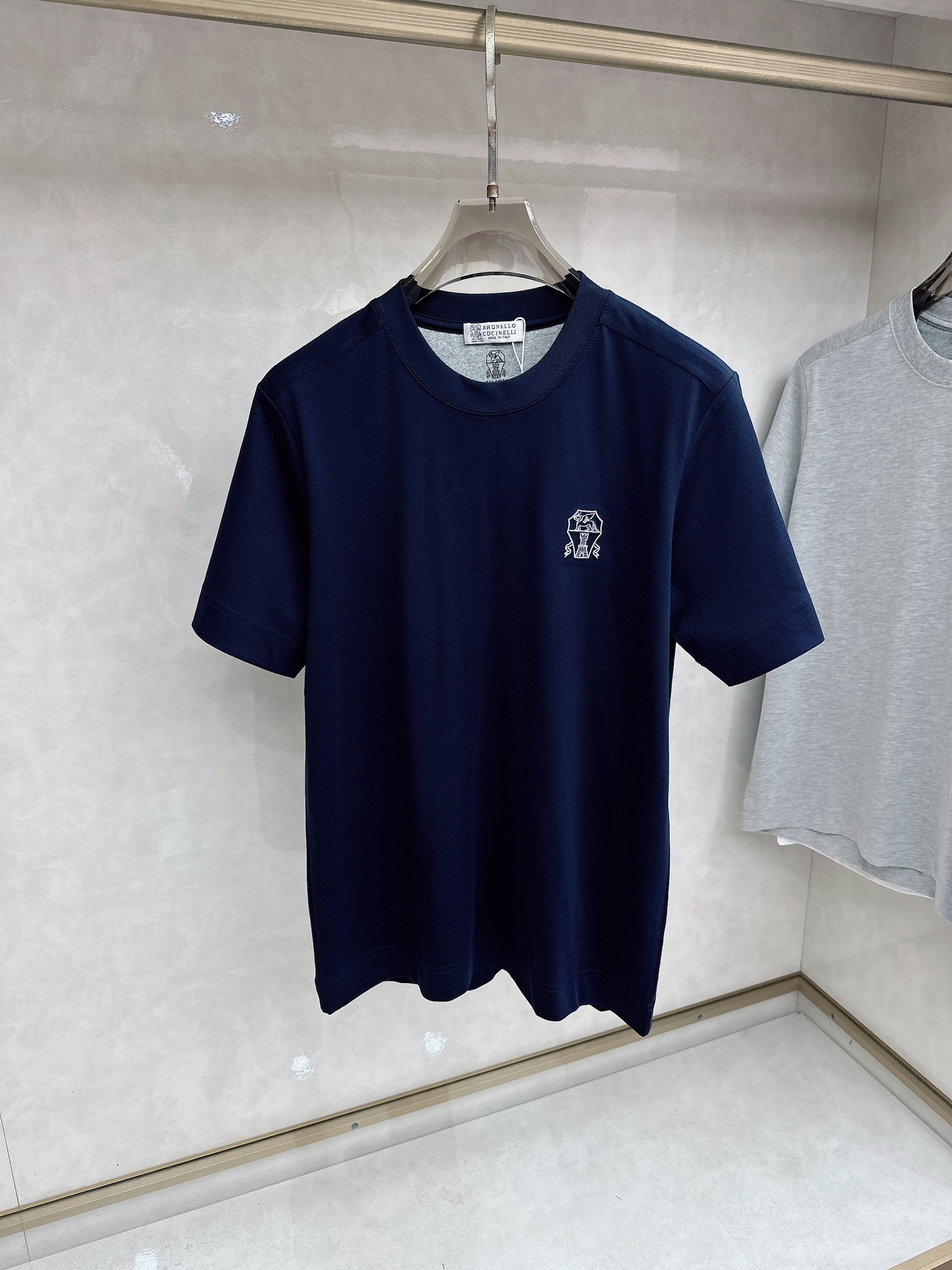 BC 2026顶级品质BC徽标刺绣圆领棉质短袖T恤，原版定织顶级220g纯棉平纹针织面料，手感如丝绸般柔