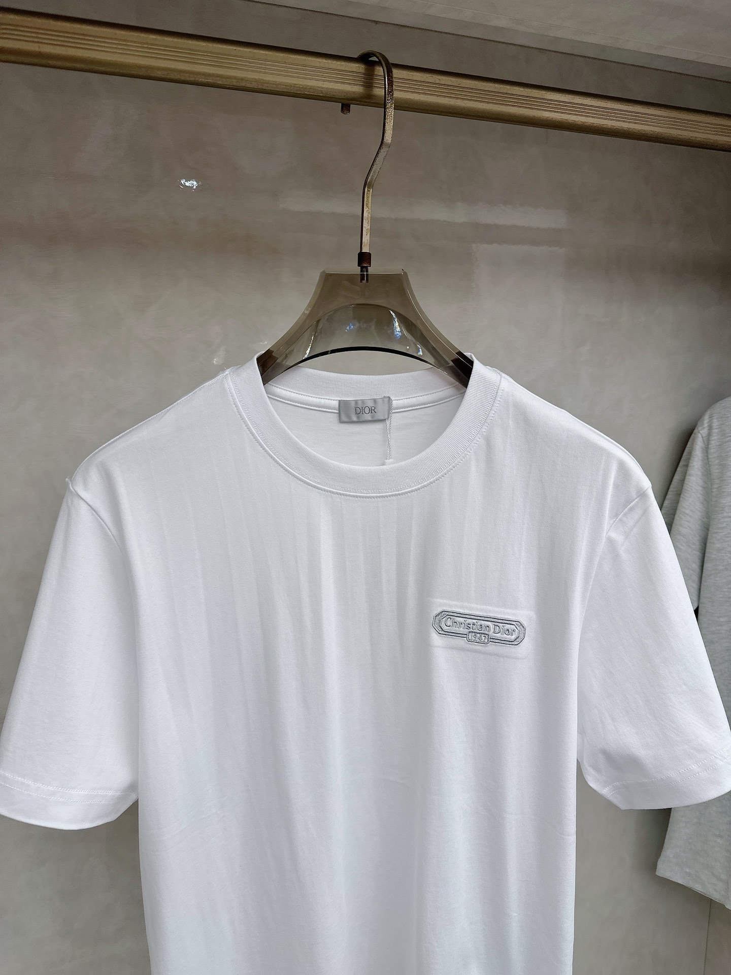 迪奥 2026顶级品质BC徽标刺绣圆领棉质短袖T恤，原版定织顶级220g纯棉平纹针织面料，手感如丝绸般柔