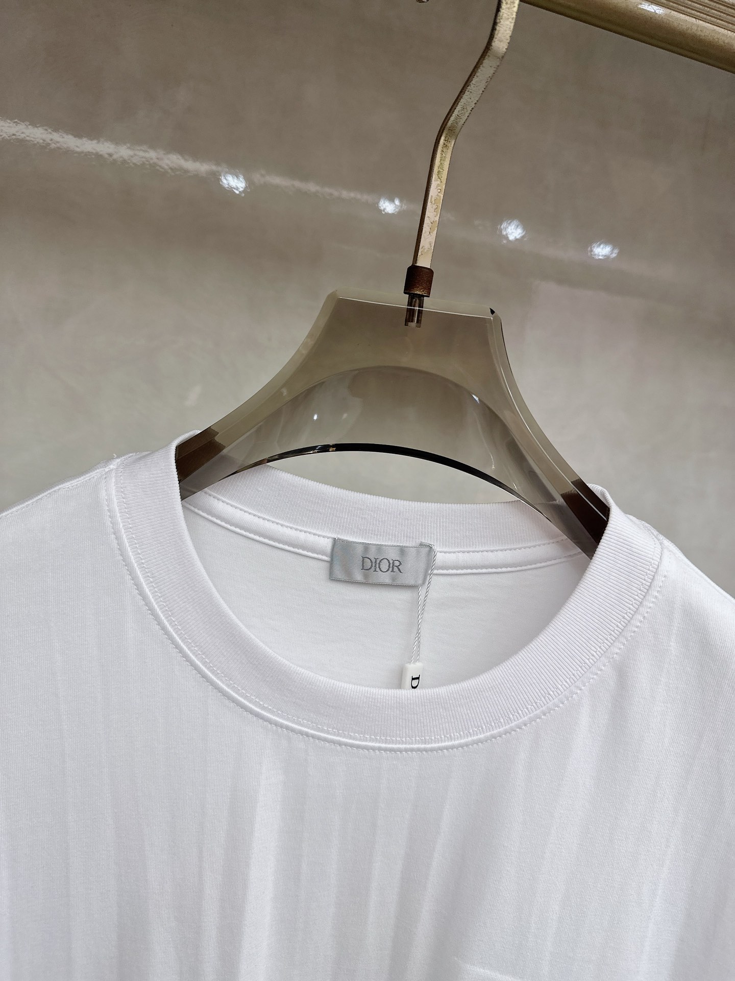 迪奥 2026顶级品质BC徽标刺绣圆领棉质短袖T恤，原版定织顶级220g纯棉平纹针织面料，手感如丝绸般柔